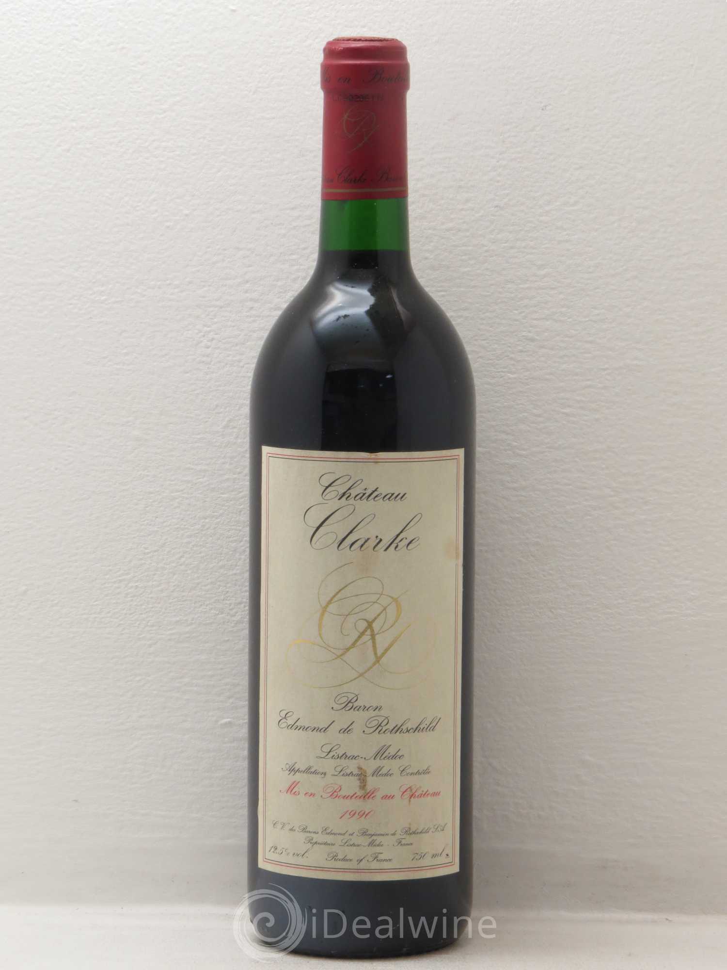 Château Clarke 1990 - Lot de 1 bouteille - 0