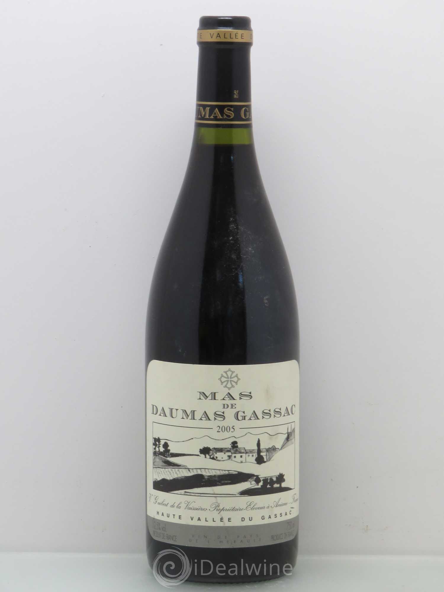 Saint-Guilhem-le-Désert - Cité d'Aniane Mas Daumas Gassac Famille Guibert de La Vaissière 2005 - Lot de 1 bouteille - 0