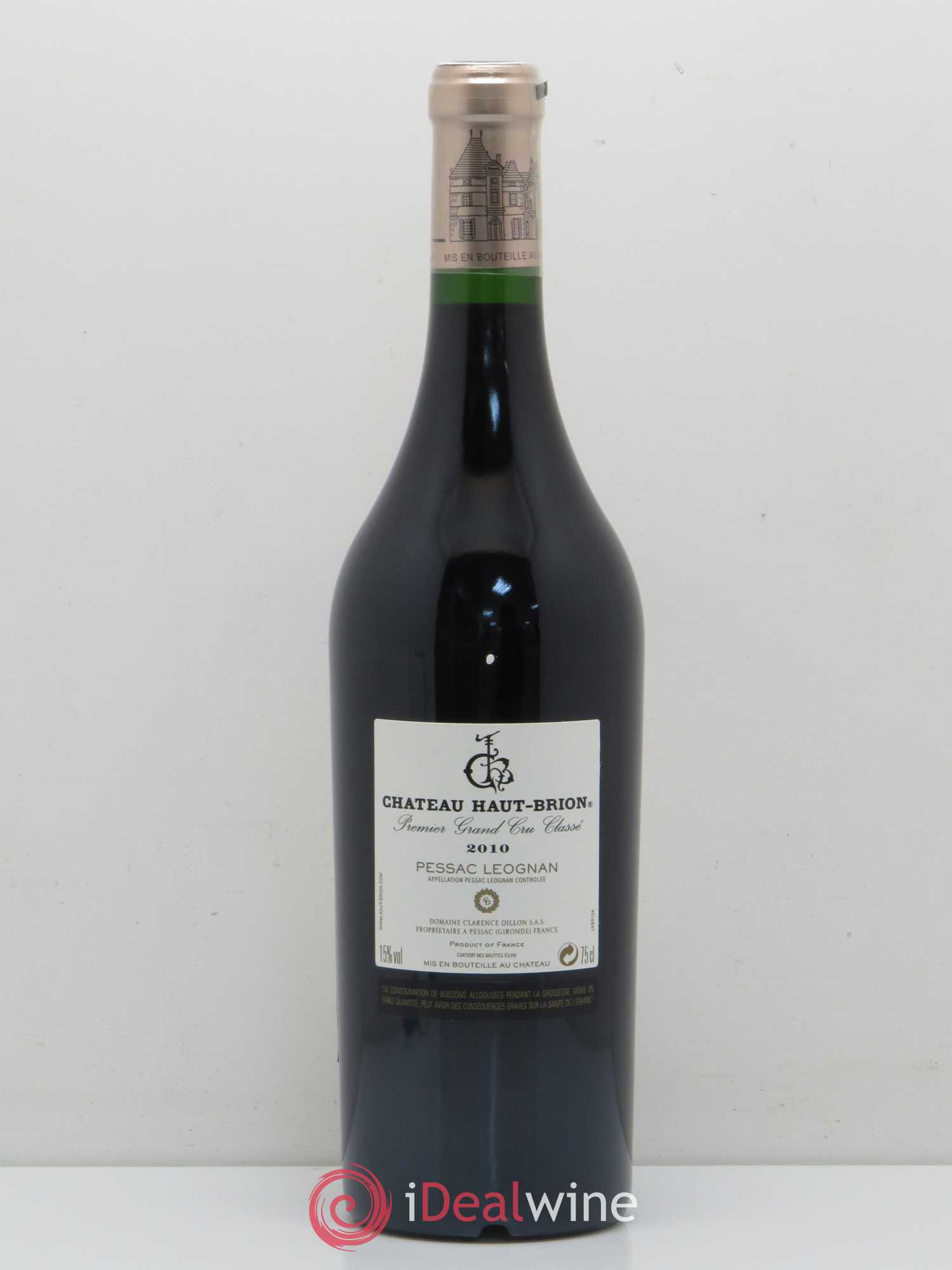 Château Haut Brion 1er Grand Cru Classé 2010 - Lot de 1 bouteille - 1