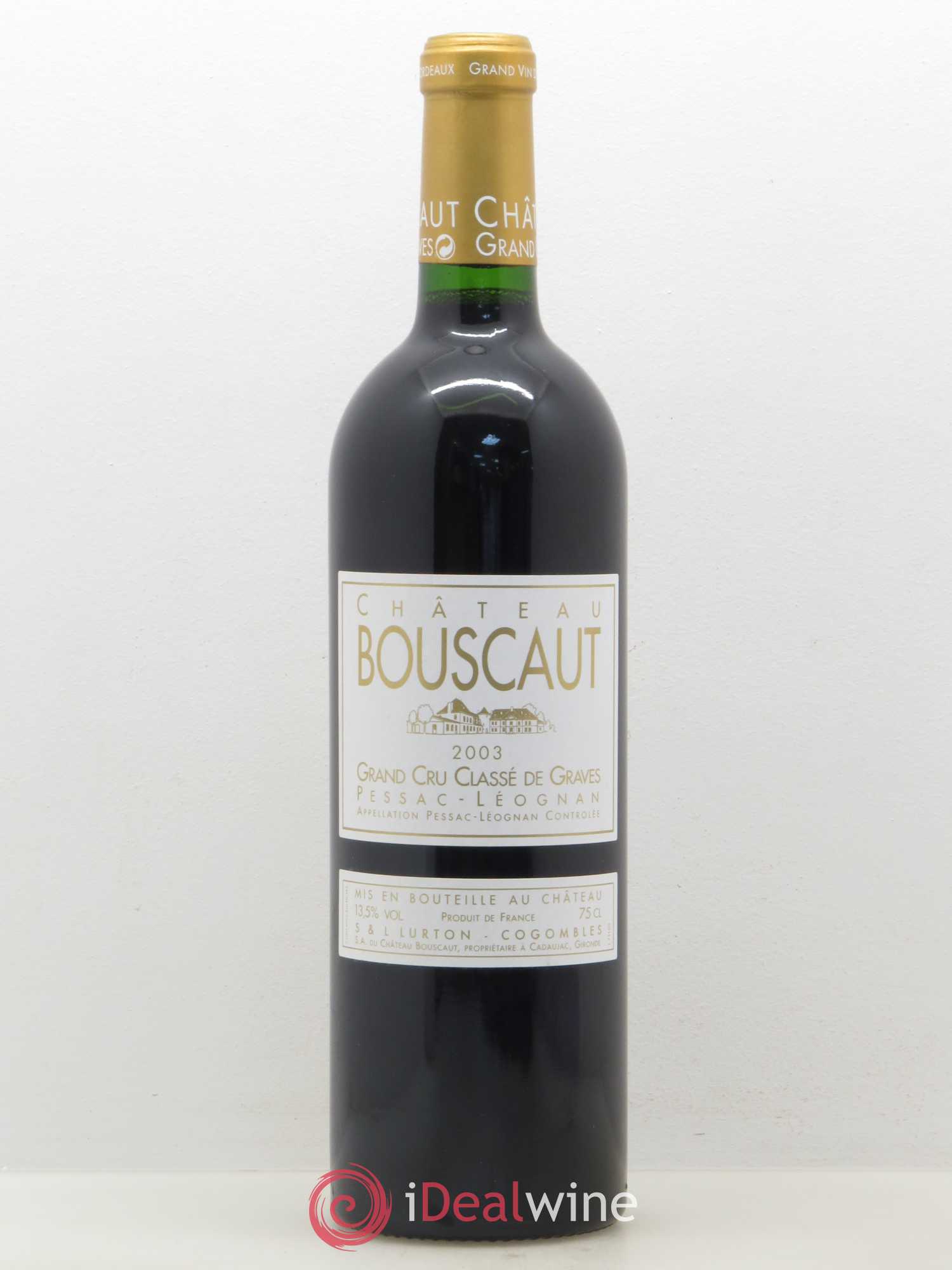 Château Bouscaut Cru Classé de Graves 2003 - Lot de 1 bouteille - 0