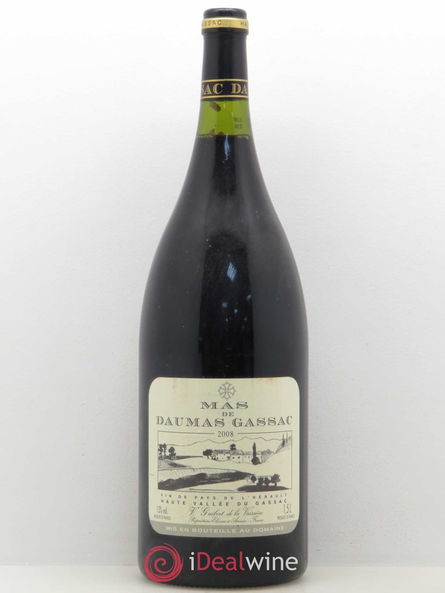 Saint-Guilhem-le-Désert - Cité d'Aniane Mas Daumas Gassac Famille Guibert de La Vaissière 2008 - Lot de 1 magnum - 0