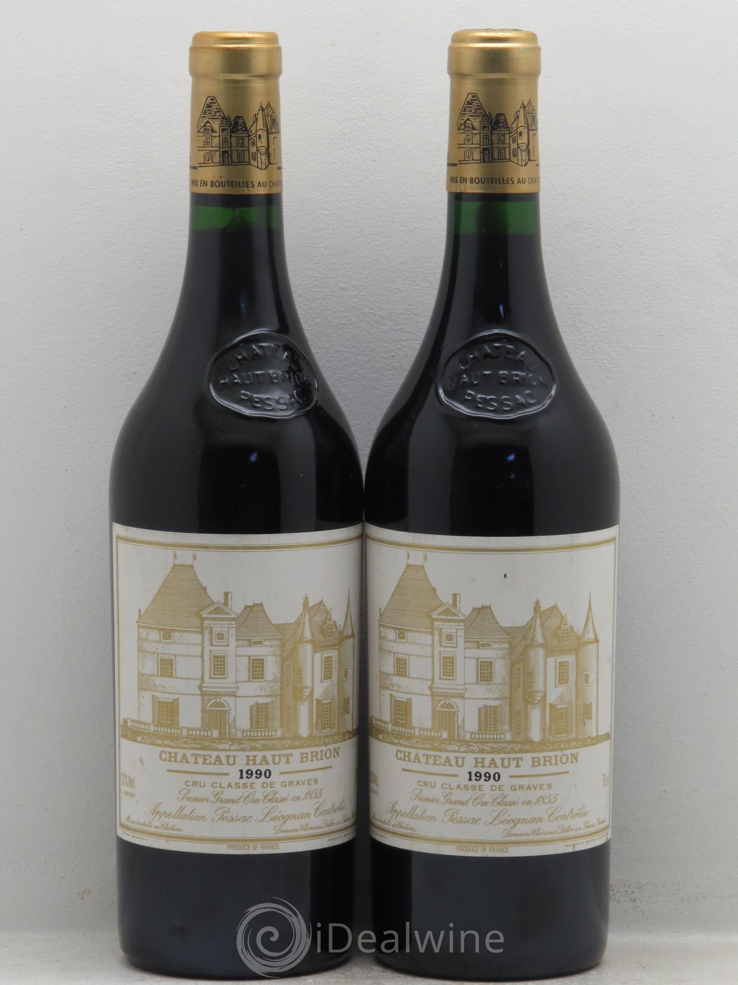 Château Haut Brion 1er Grand Cru Classé 1990 - Lot de 2 bouteilles - 0