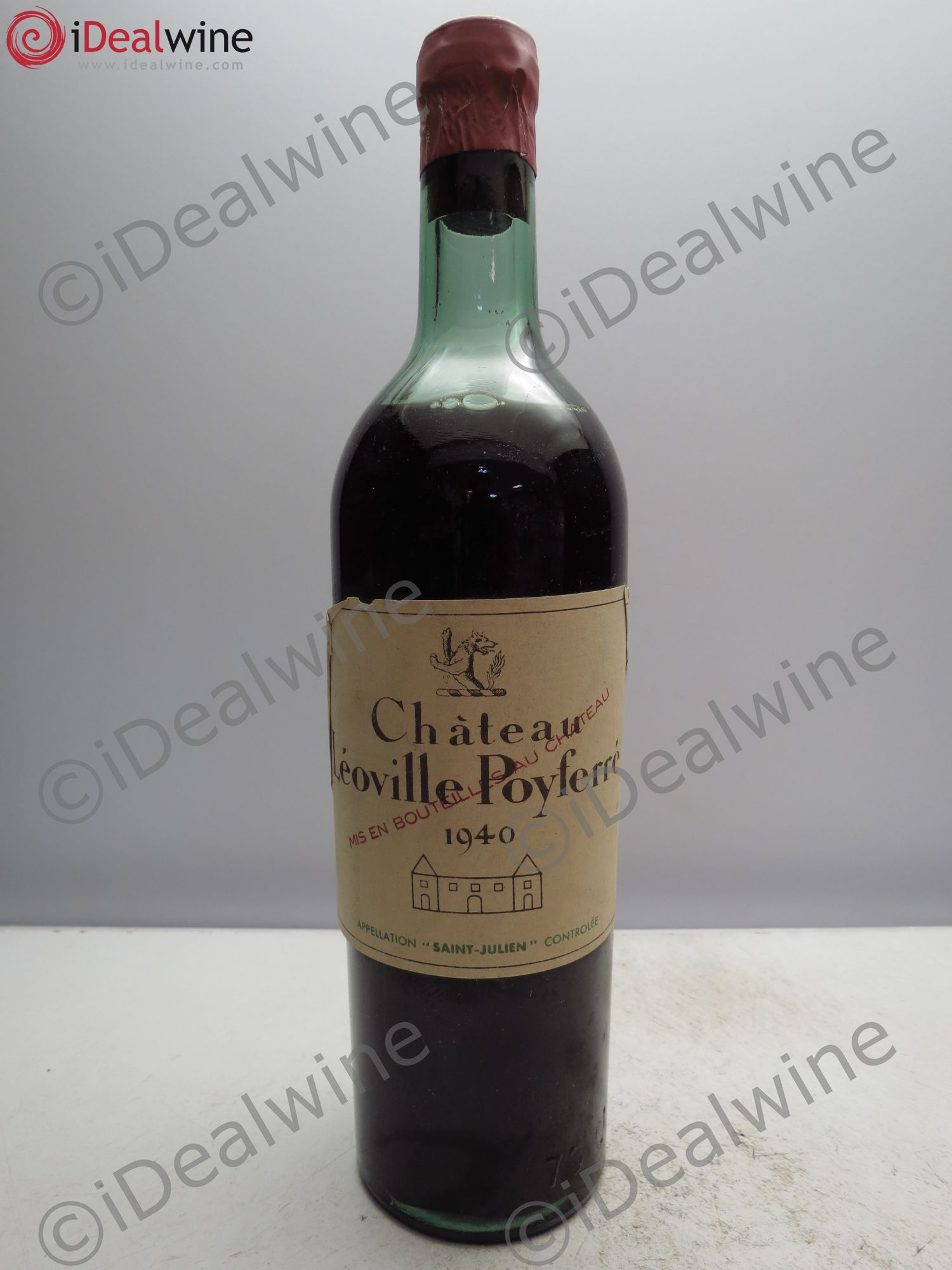 Château Léoville Poyferré 2ème Grand Cru Classé 1940 - Lot de 1 bouteille - 0
