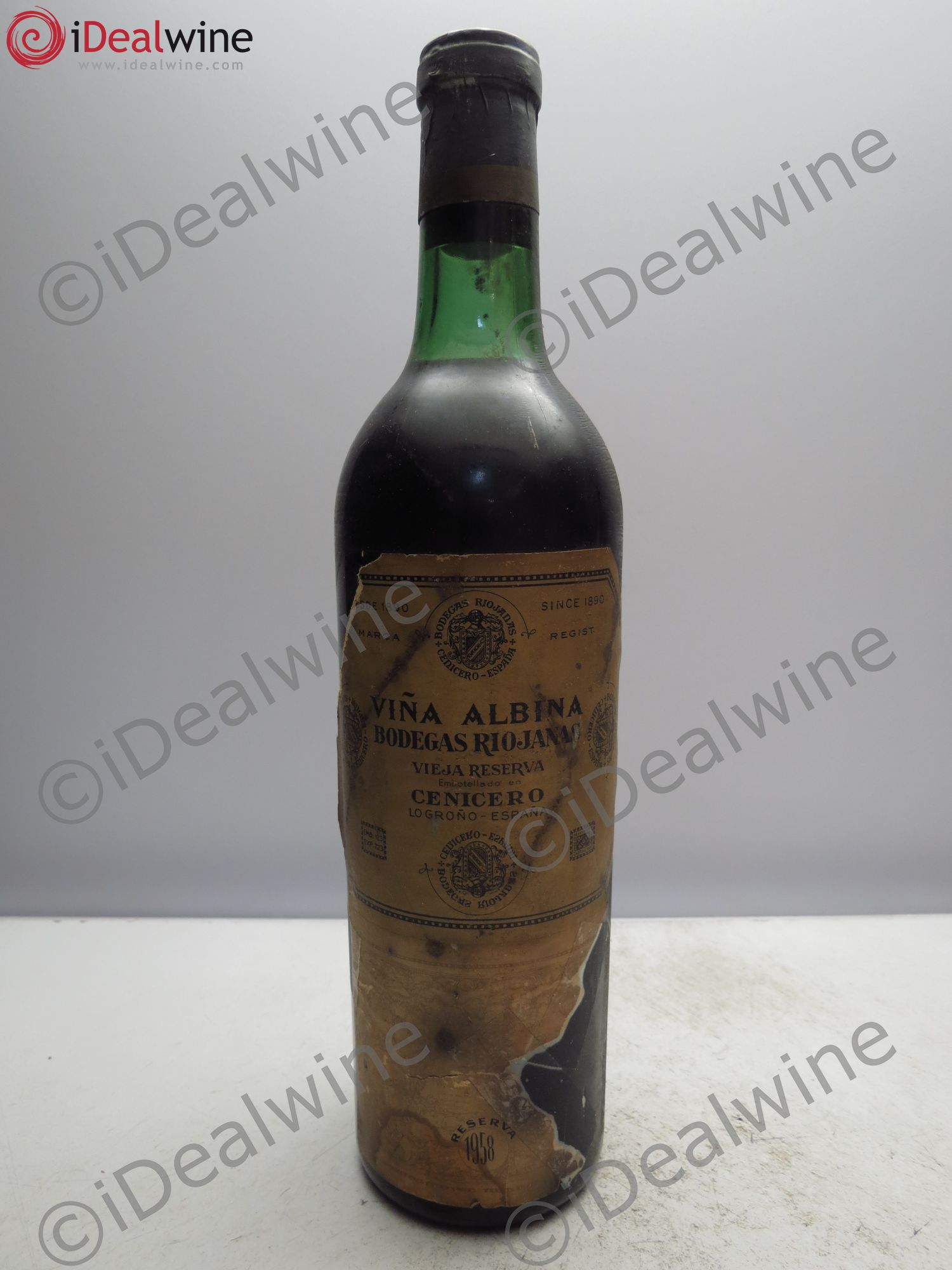 Espagne Vina Albina. Bodegas Riojanas Vieja Reserva. Cenicero 1958 - Posten von 1 Flasche - 0