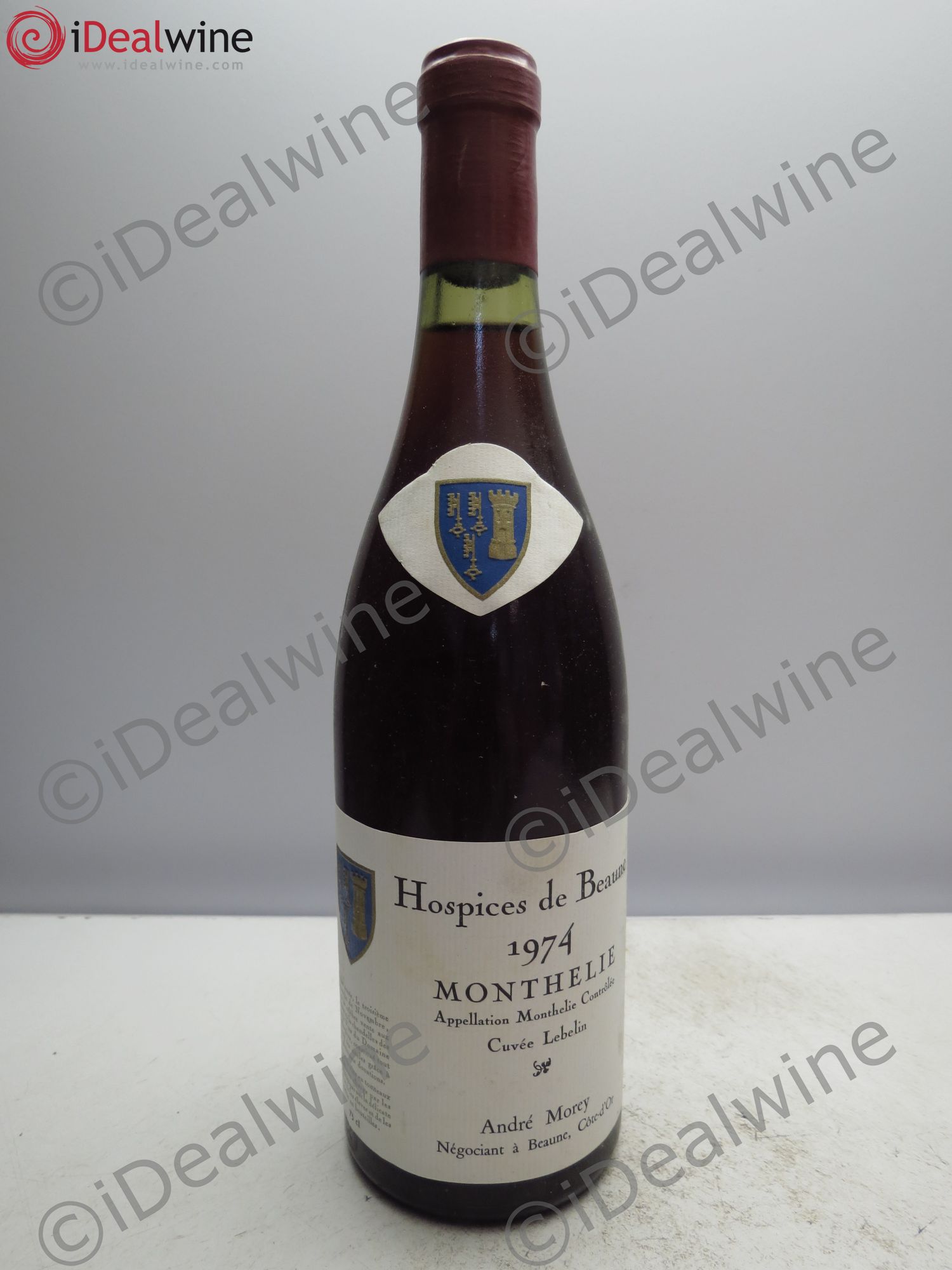 Monthélie Hospices de Beaune, Cuvée Lebelin. André Morey 1974 - Posten von 1 Flasche - 0