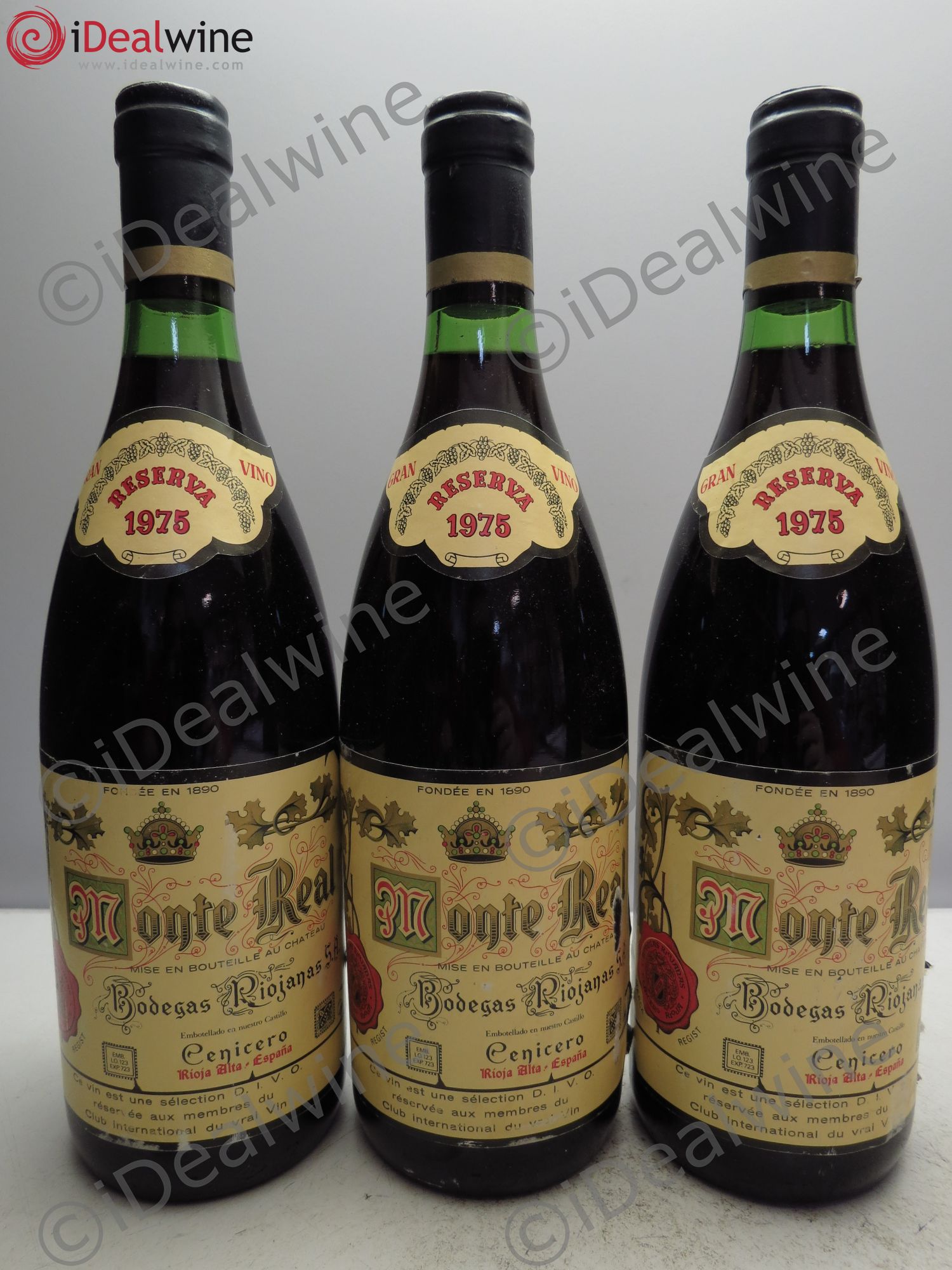 Rioja DOCA Monte Real. Bodegas Riojanas Cenicero 1975 - Lot of 3 bottles - 0