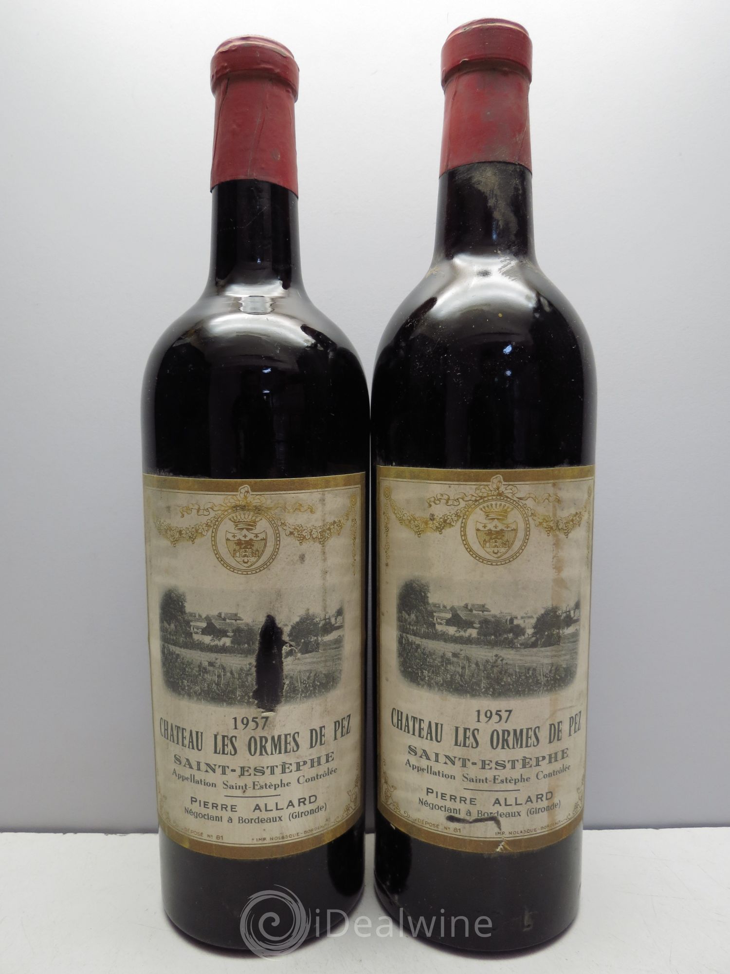 Château les Ormes de Pez 1957 - Lot de 2 bouteilles - 0