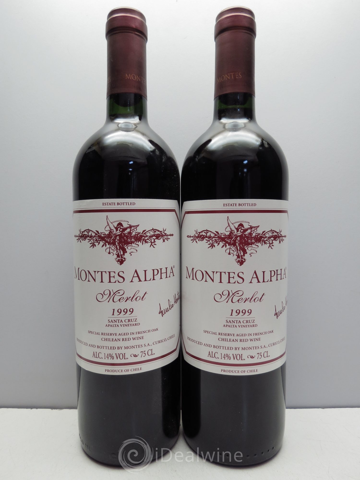 Chili Montes Alpha Merlot (sans prix de réserve) 1999 - Posten von 2 Flaschen - 0