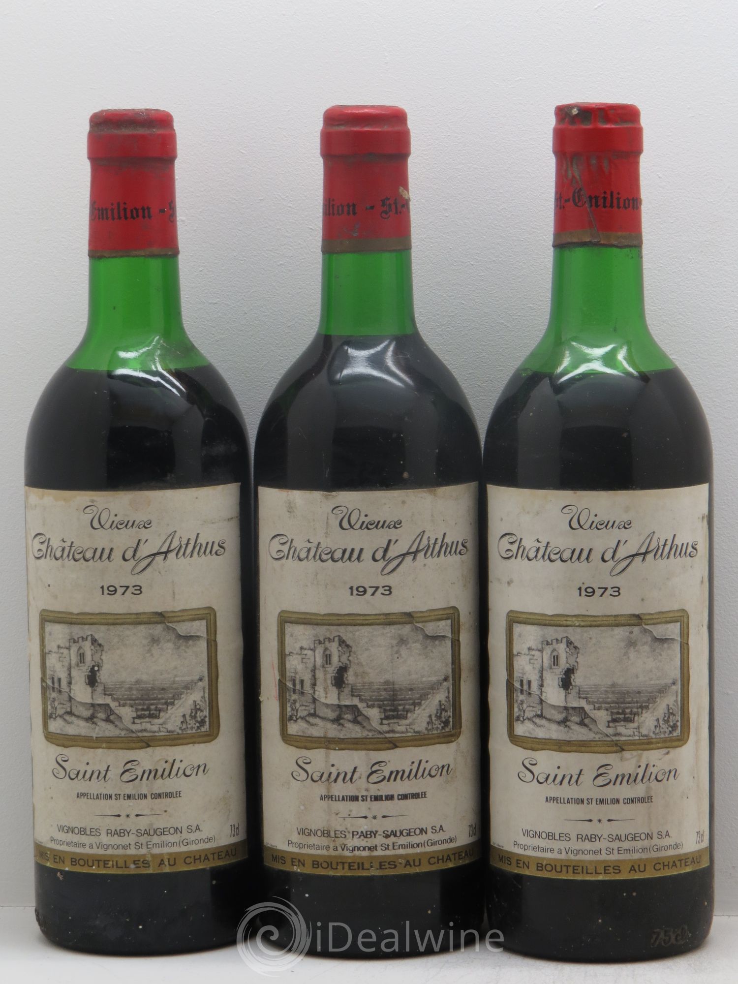 Bordeaux Château Vieux Arthus 1973 - Posten von 3 Flaschen - 0