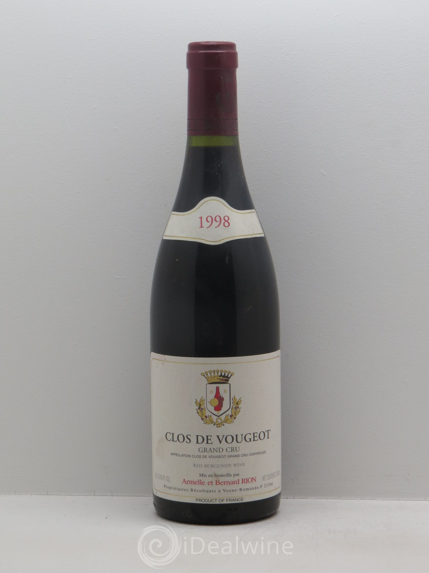 Clos de Vougeot Grand Cru 1998 - Lot de 1 bouteille - 0
