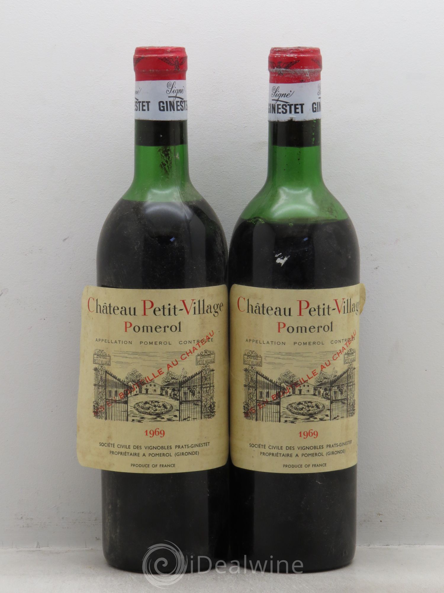 Château Petit Village 1969 - Lot de 2 bouteilles - 0