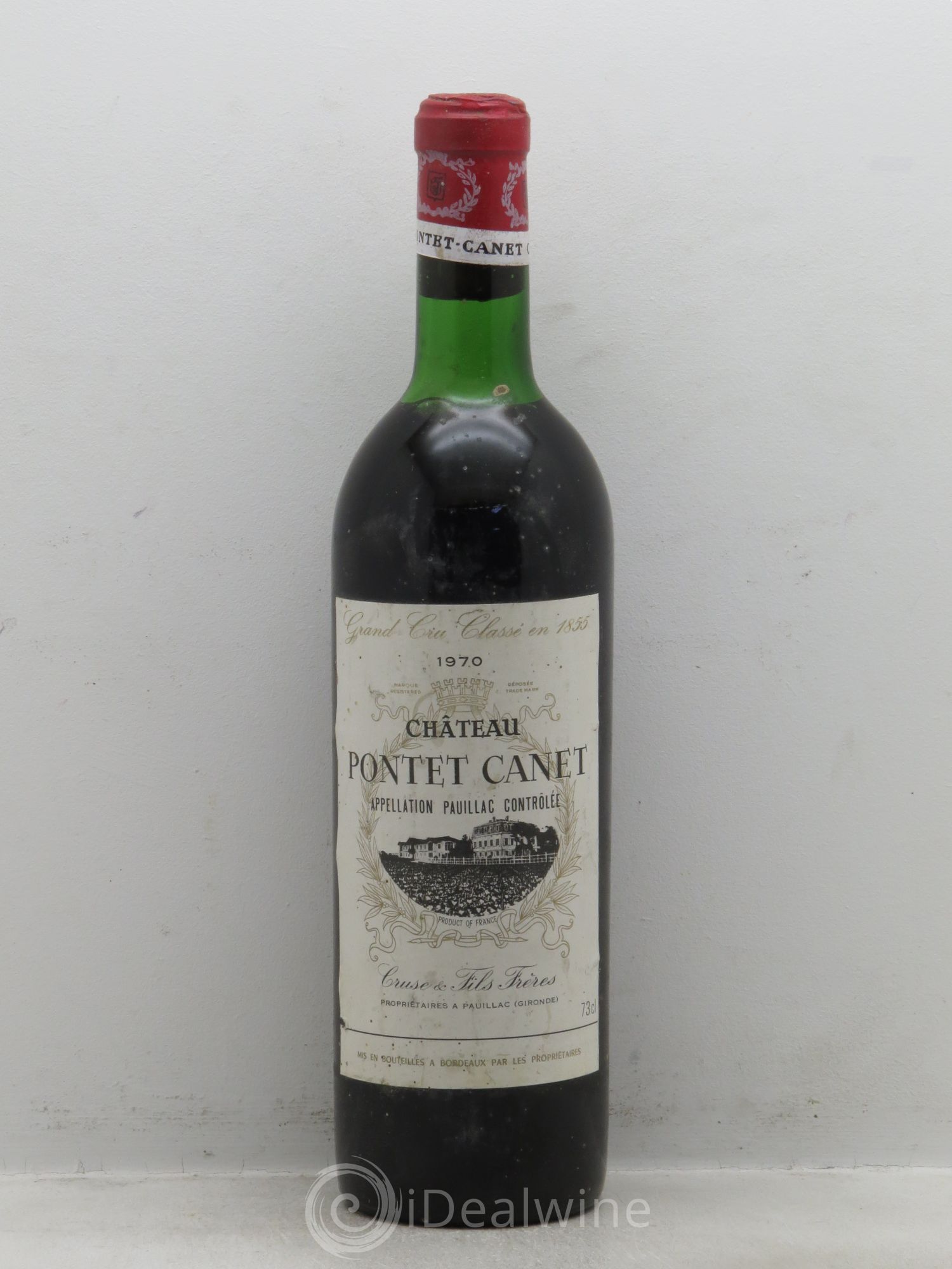 Château Pontet Canet 5ème Grand Cru Classé mise Cruse 1970 - Lot de 1 bouteille - 0