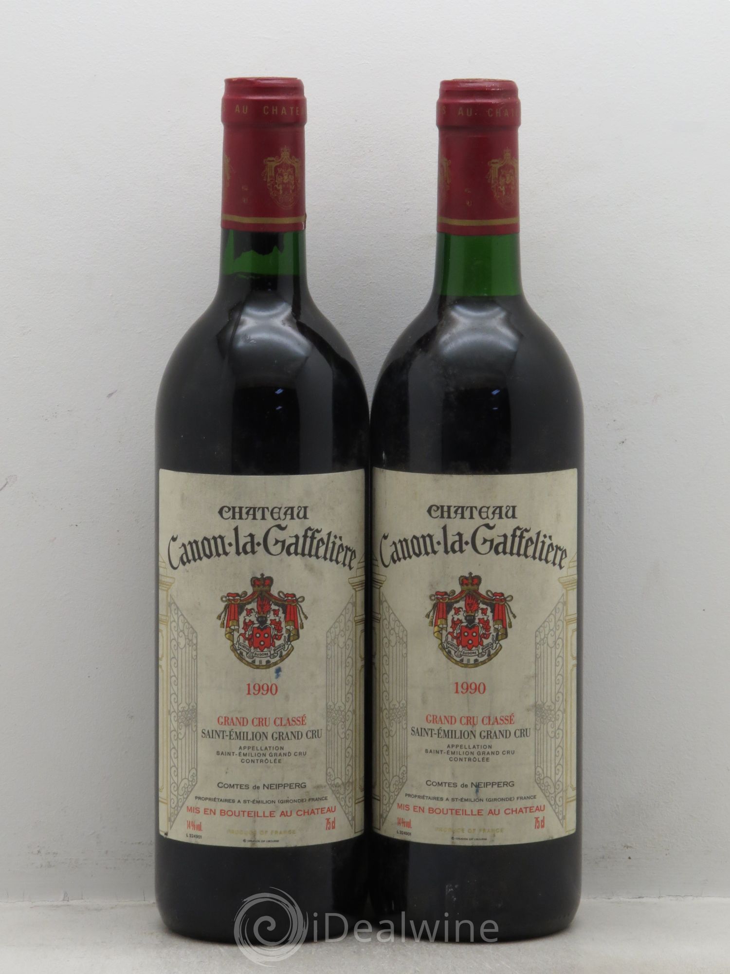 Château Canon la Gaffelière 1er Grand Cru Classé B 1990 - Lot de 2 bouteilles - 0