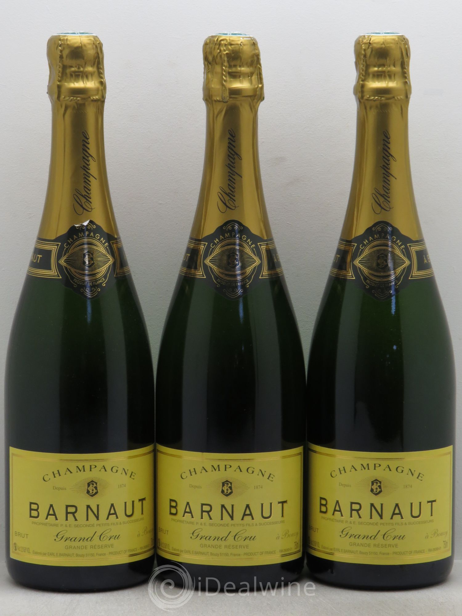 Champagne Barnaud Grand Cru Grande Réserve (sans prix de réserve) - Posten von 3 Flaschen - 0