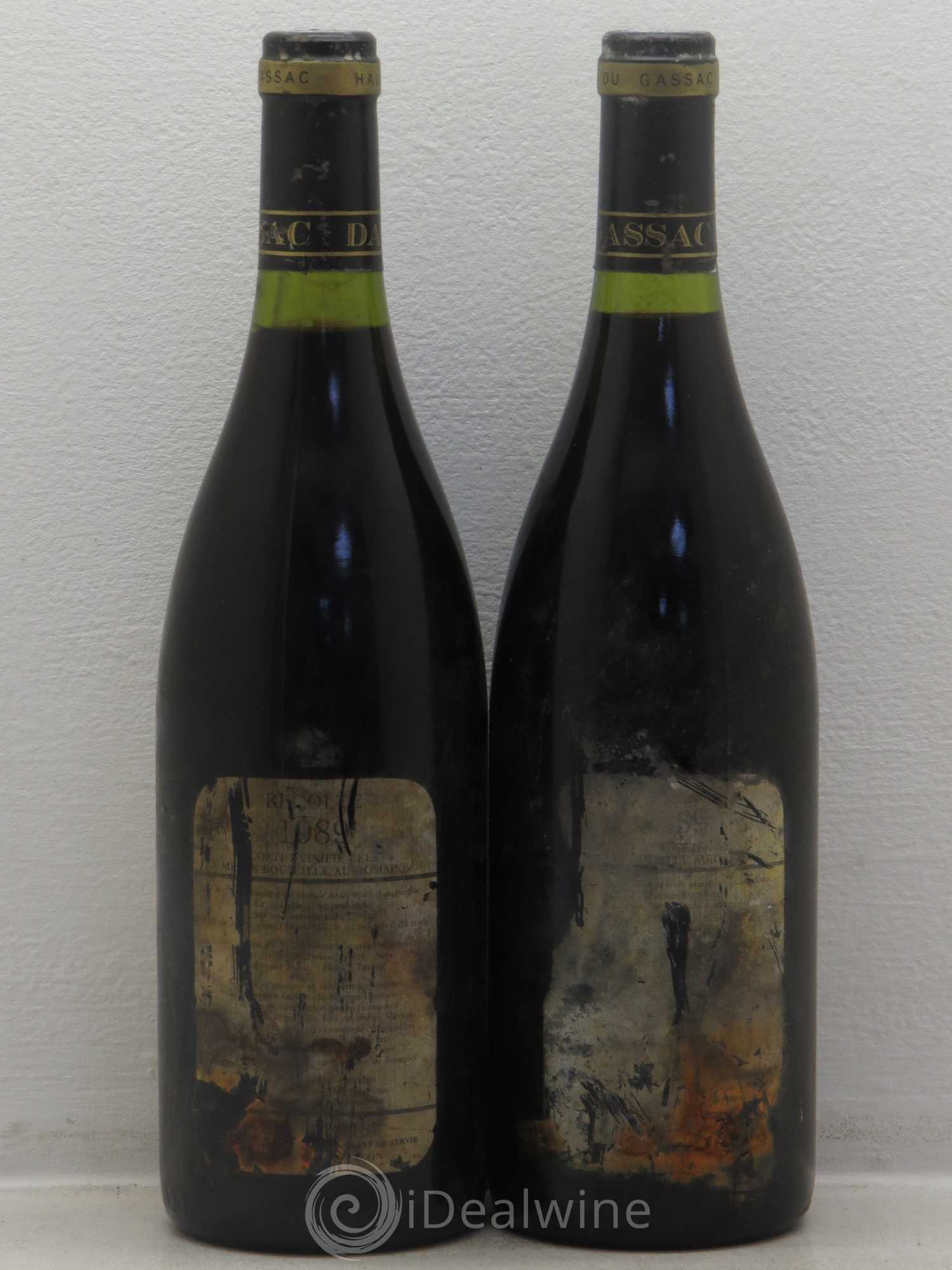 Saint-Guilhem-le-Désert - Cité d'Aniane Mas Daumas Gassac Famille Guibert de La Vaissière 1989 - Lot de 2 bouteilles - 1