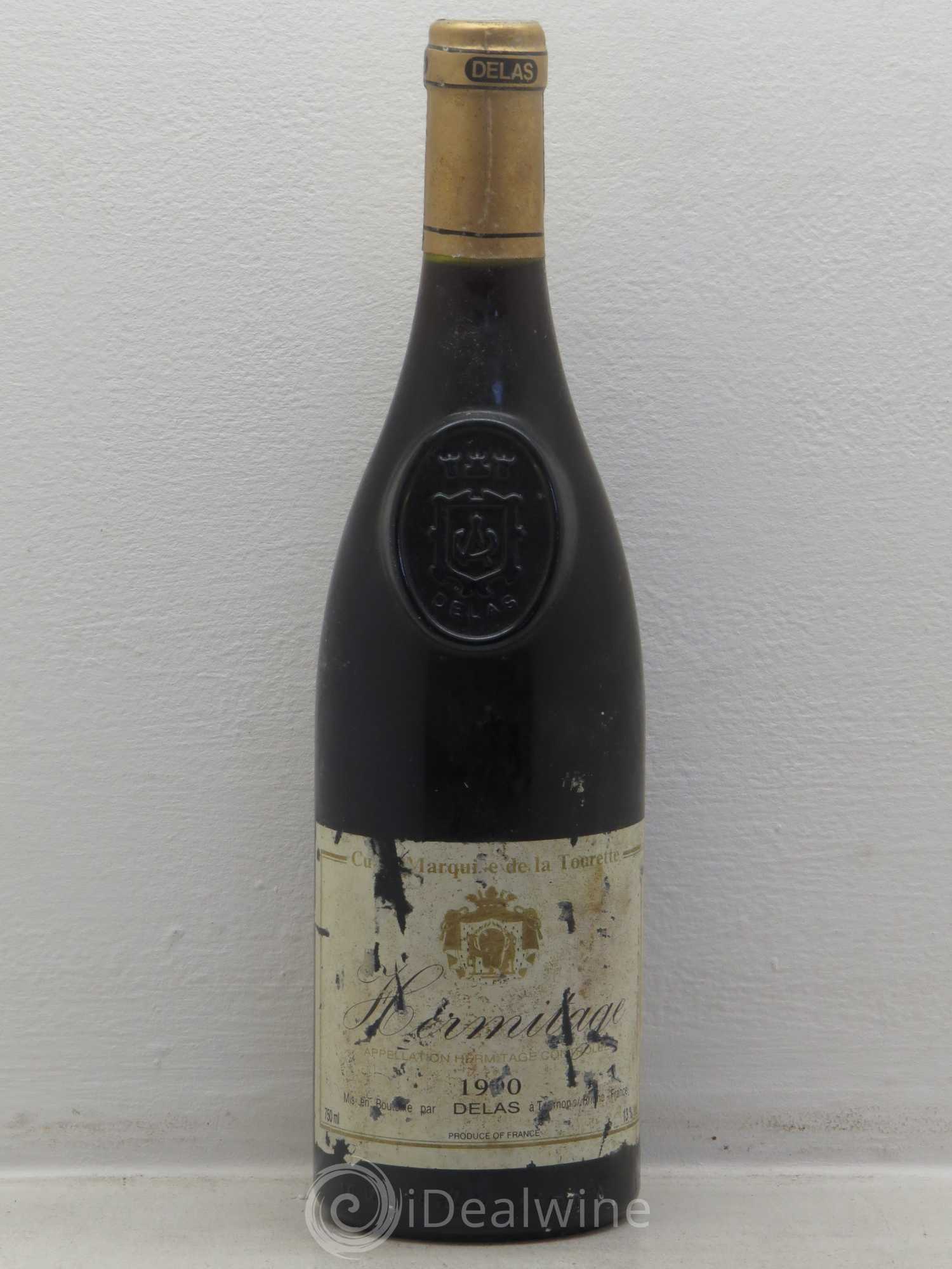 Hermitage Marquise de la Tourette Delas Frères 1990 - Lot de 1 bouteille - 0