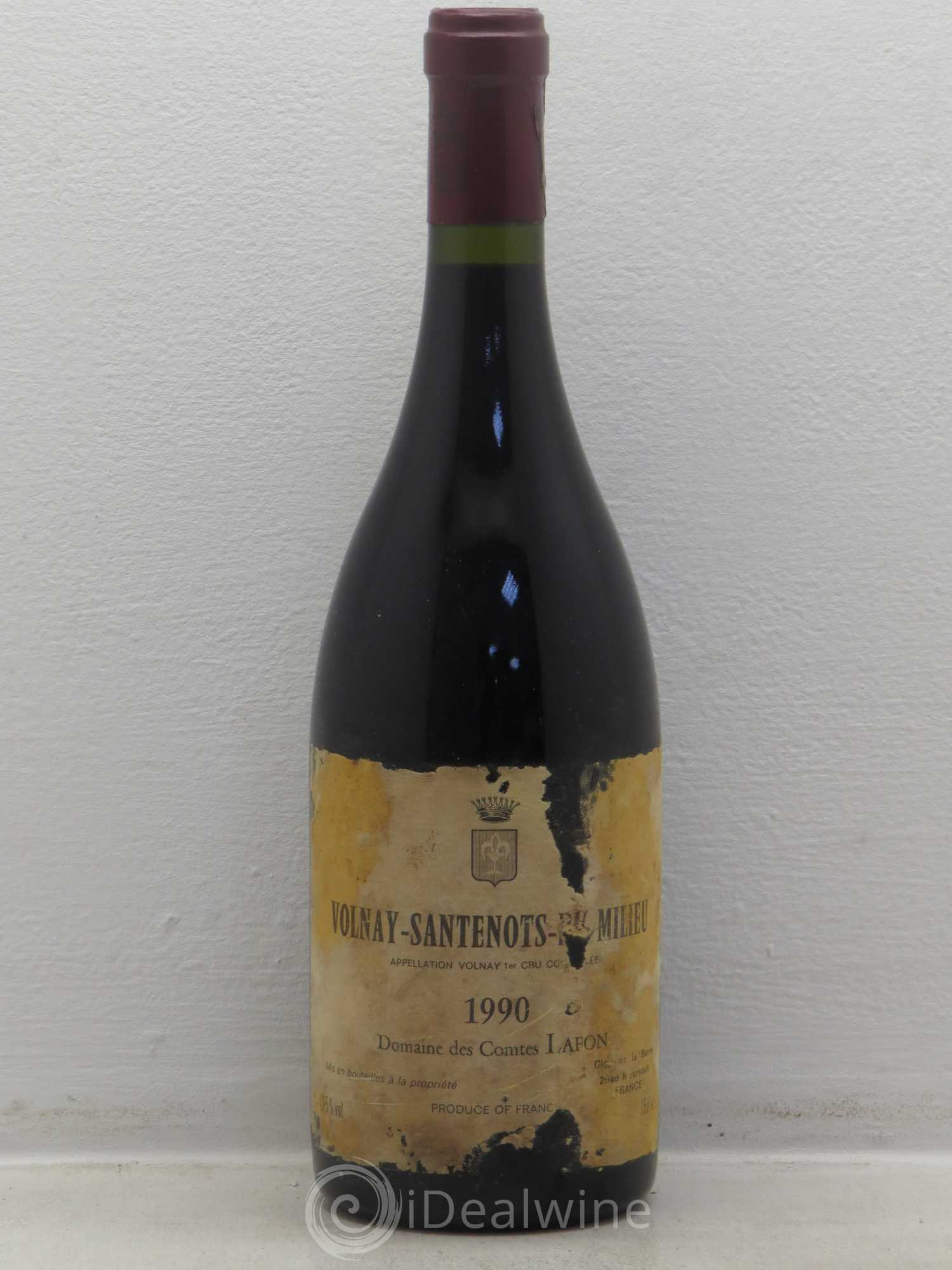 Volnay 1er Cru Santenots du Milieu Comtes Lafon (Domaine des) 1990 - Lot de 1 bouteille - 0