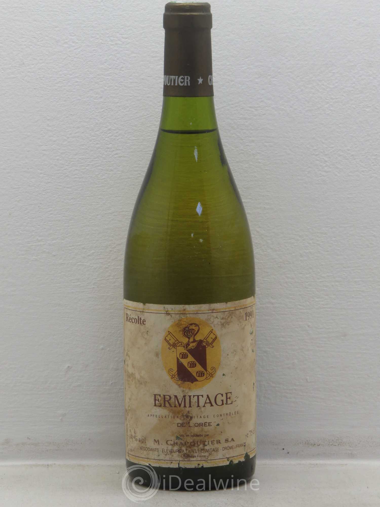 Hermitage Ermitage de l'Orée Chapoutier 1991 - Posten von 1 Flasche - 0