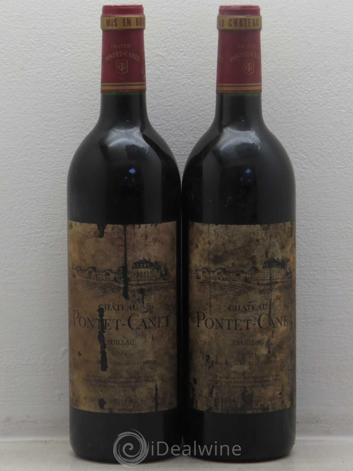Château Pontet Canet 5ème Grand Cru Classé 1994 - Lot de 2 bouteilles - 0