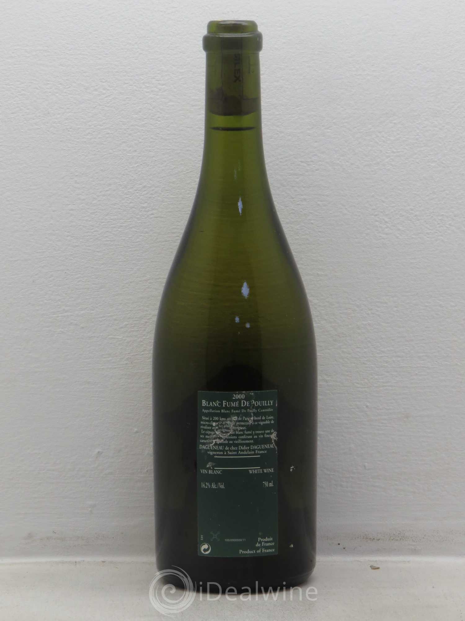 Vin de France (anciennement Pouilly-Fumé) Silex Dagueneau (Domaine Didier - Louis-Benjamin) 2000 - Lot de 1 bouteille - 1