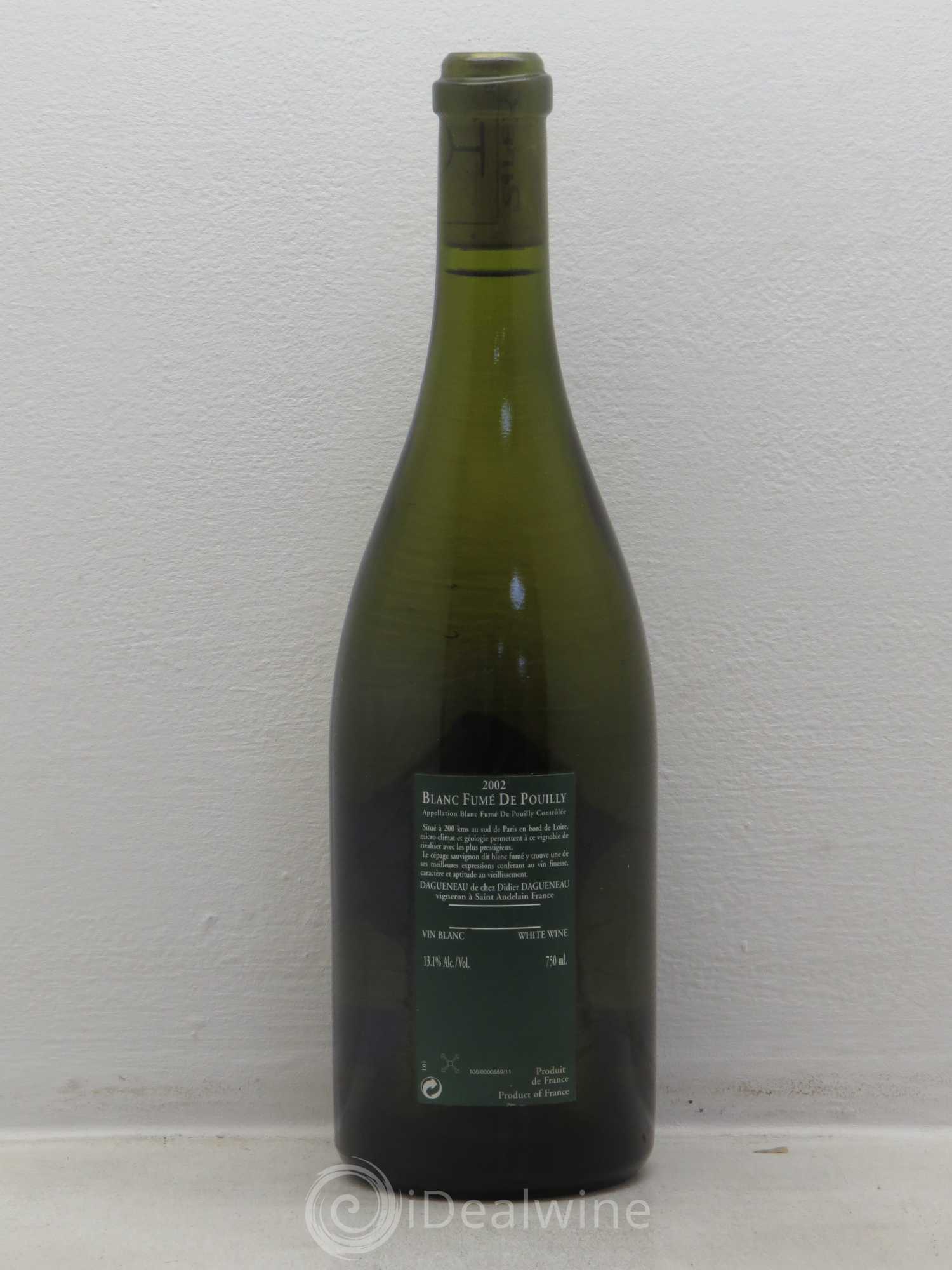 Vin de France (anciennement Pouilly-Fumé) Silex Dagueneau (Domaine Didier - Louis-Benjamin) 2002 - Lot de 1 bouteille - 1