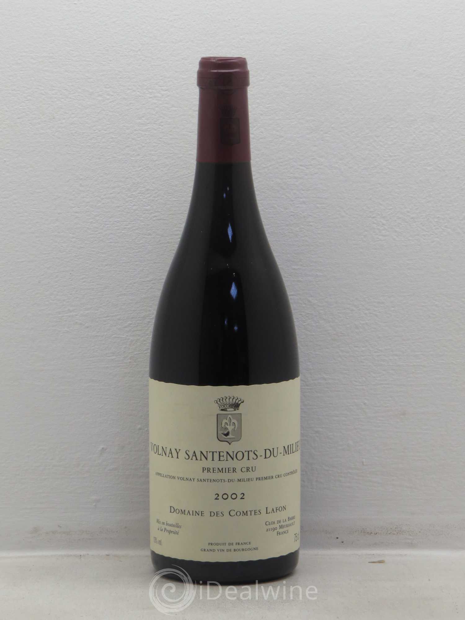 Volnay 1er Cru Santenots du Milieu Comtes Lafon (Domaine des) 2002 - Lot de 1 bouteille - 0