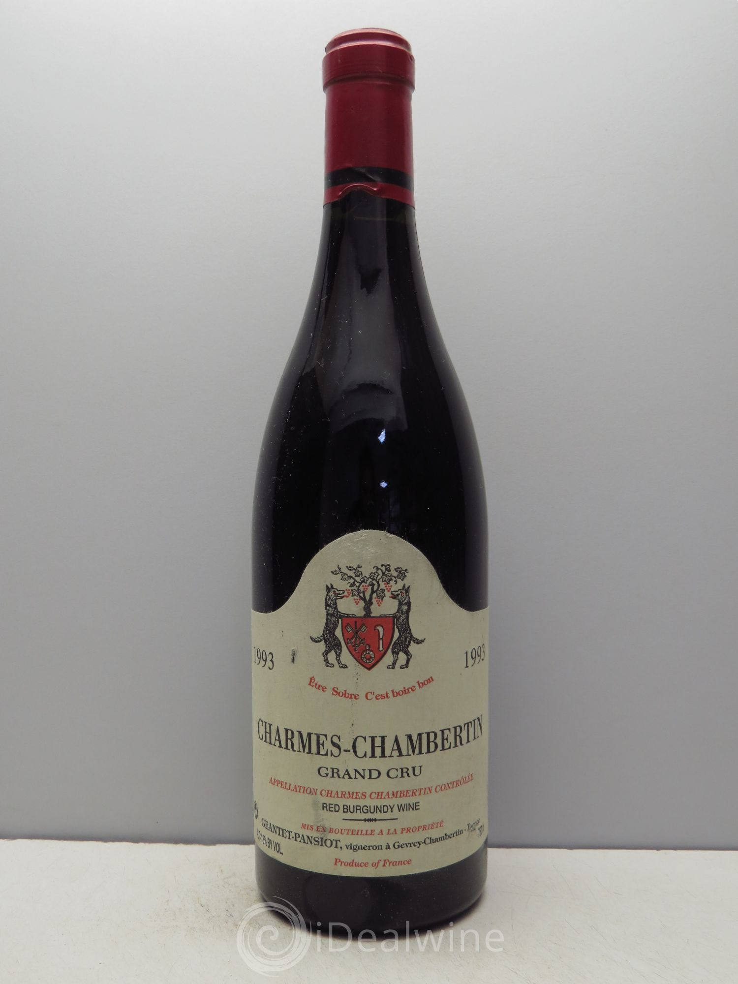 Charmes-Chambertin Grand Cru Geantet-Pansiot 1993 - Lot de 1 bouteille - 0