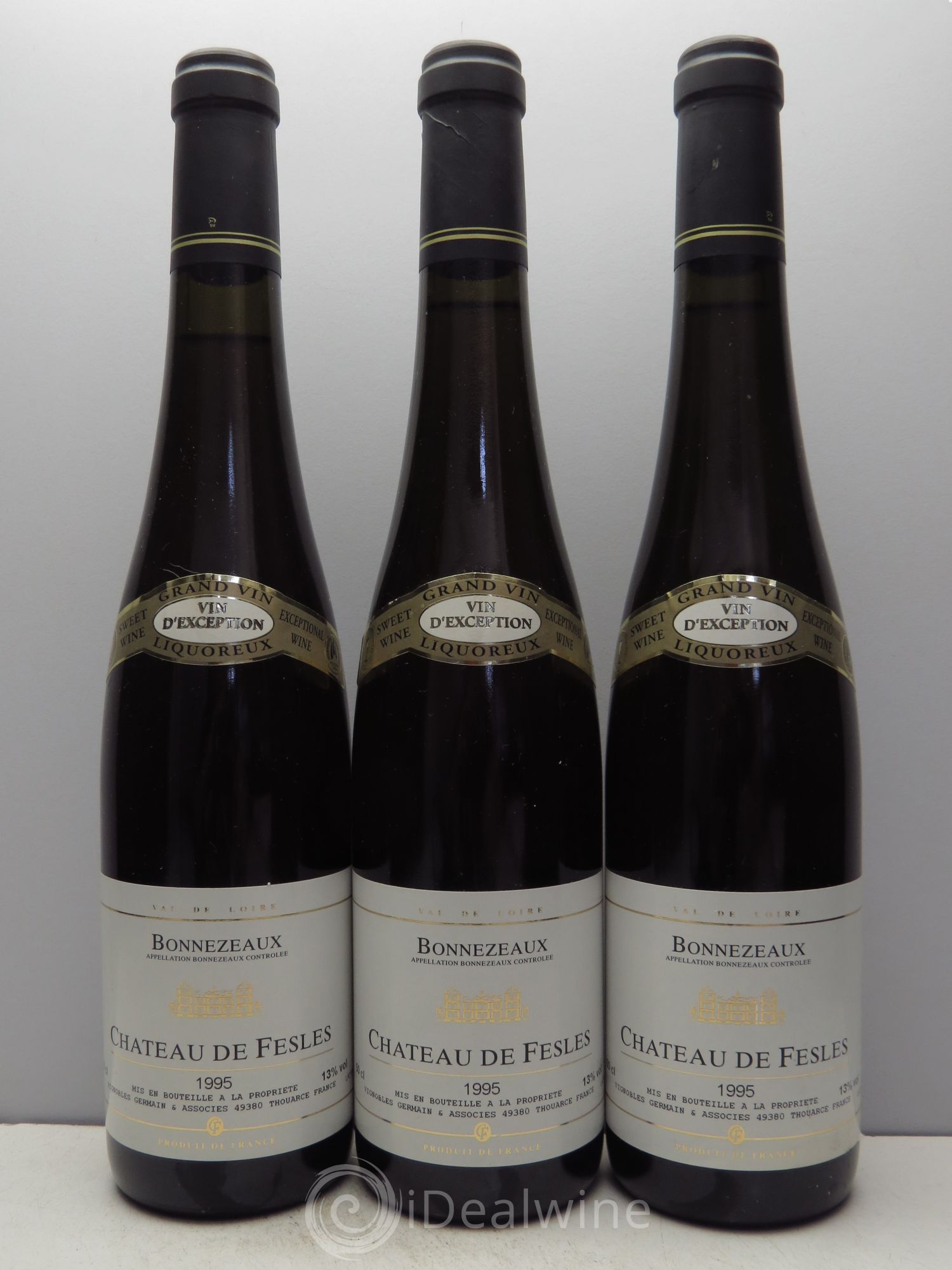 Bonnezeaux Château de Fesles (50cl)(sans prix de réserve / no reserve) 1995 - Lotto di 3 bottiglie - 0