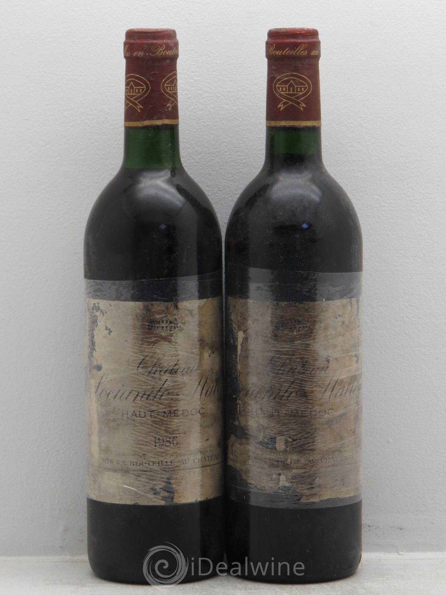 Château Sociando Mallet 1986 - Lot de 2 bouteilles - 0