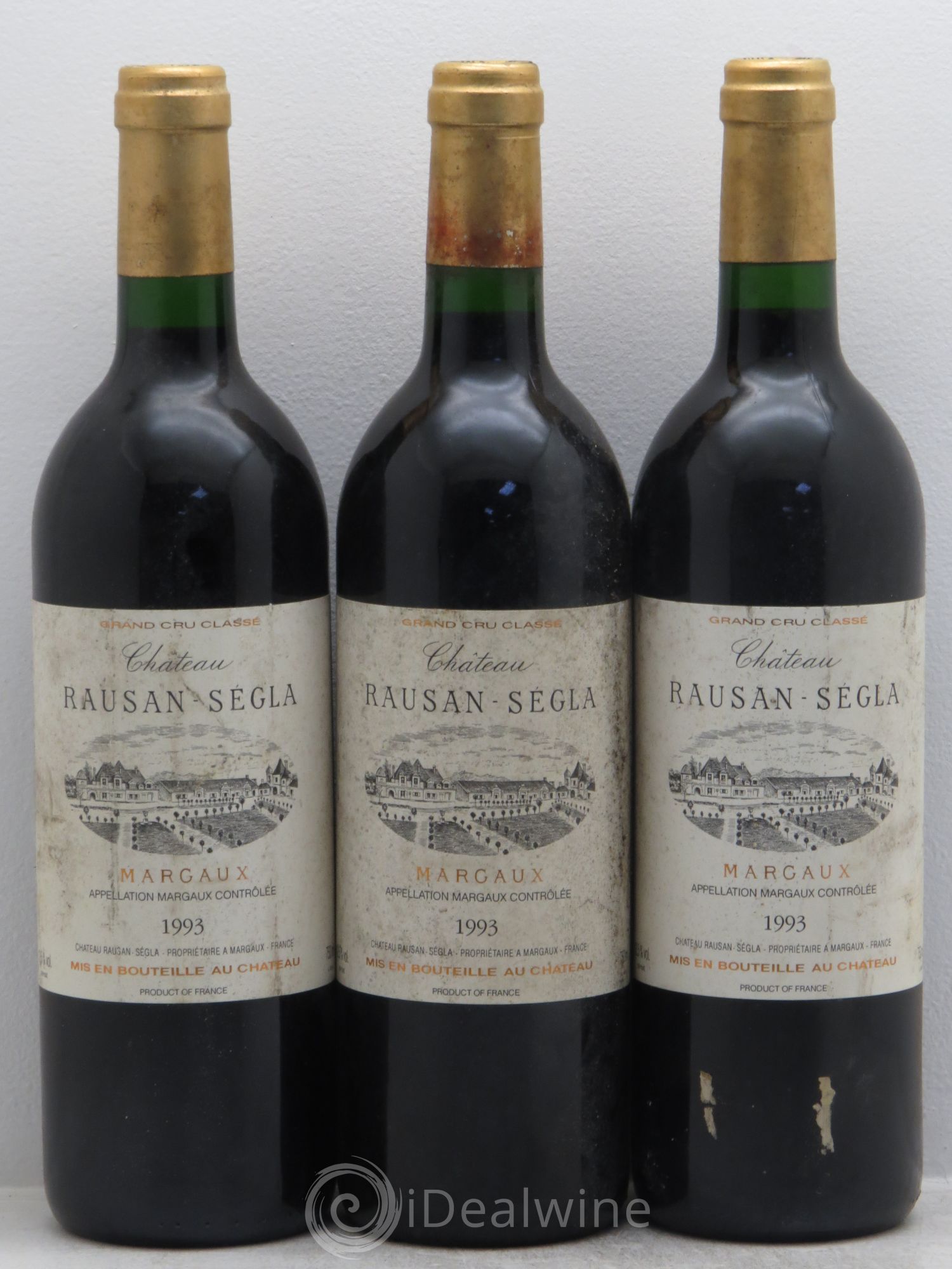Château Rauzan Ségla Grand Cru Classé 1993 - Lot de 3 bouteilles - 0