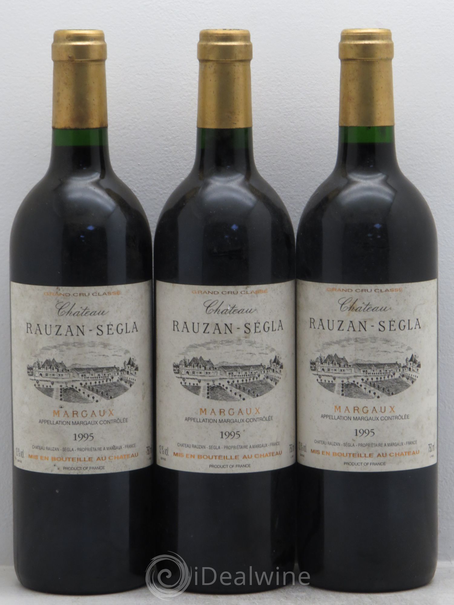 Château Rauzan Ségla Grand Cru Classé 1995 - Lot de 3 bouteilles - 0