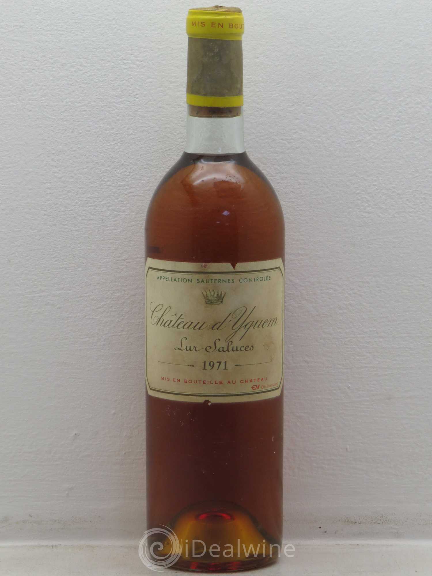 Château d' Yquem 1er Cru Classé Supérieur 1971 - Lotto di 1 bottiglia - 0