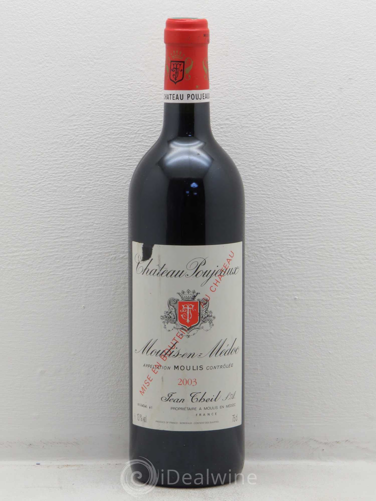 Château Poujeaux 2003 - Lot de 1 bouteille - 0
