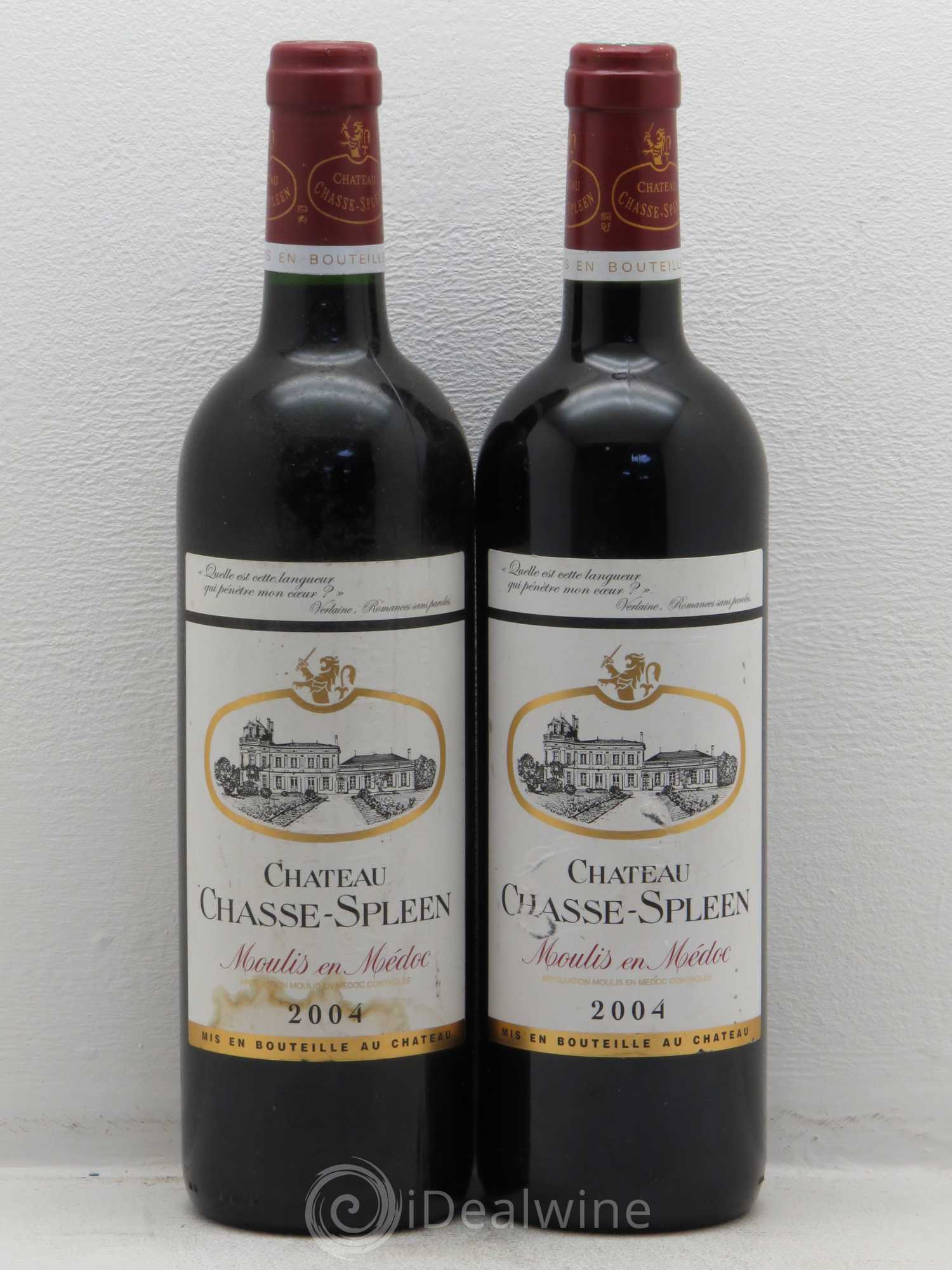 Château Chasse Spleen 2004 - Lot de 2 bouteilles - 0