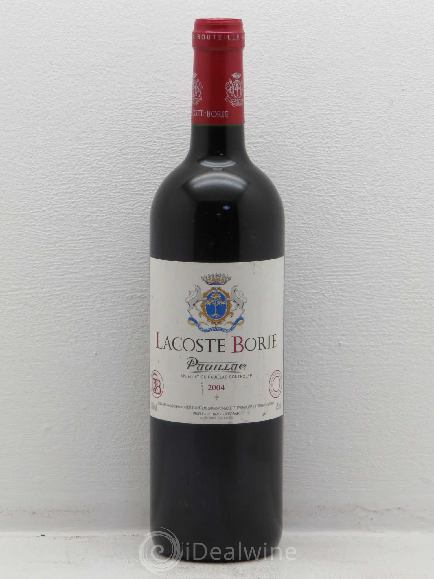 Lacoste Borie 2004 - Lot de 1 bouteille - 0
