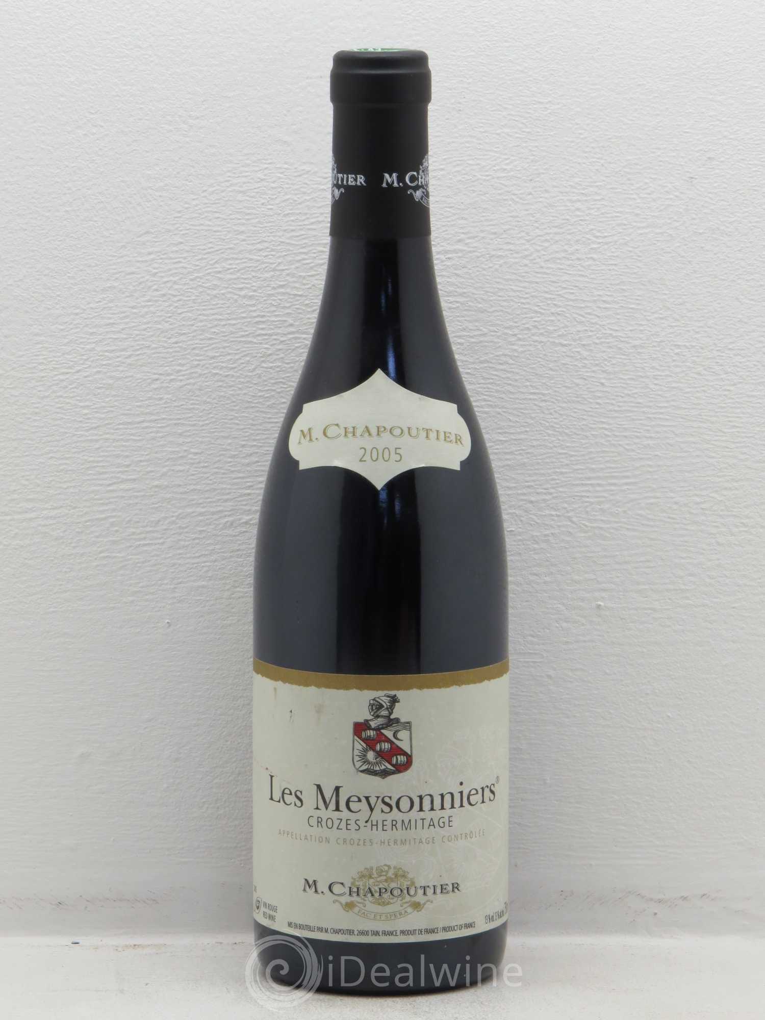Crozes-Hermitage Les Meysonniers - Chapoutier 2005 - Posten von 1 Flasche - 0