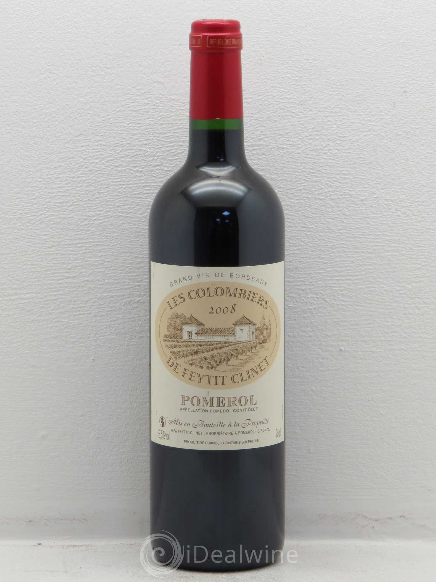 Pomerol Les Colombiers de Feytit Clinet 2008 - Lot de 1 bouteille - 0