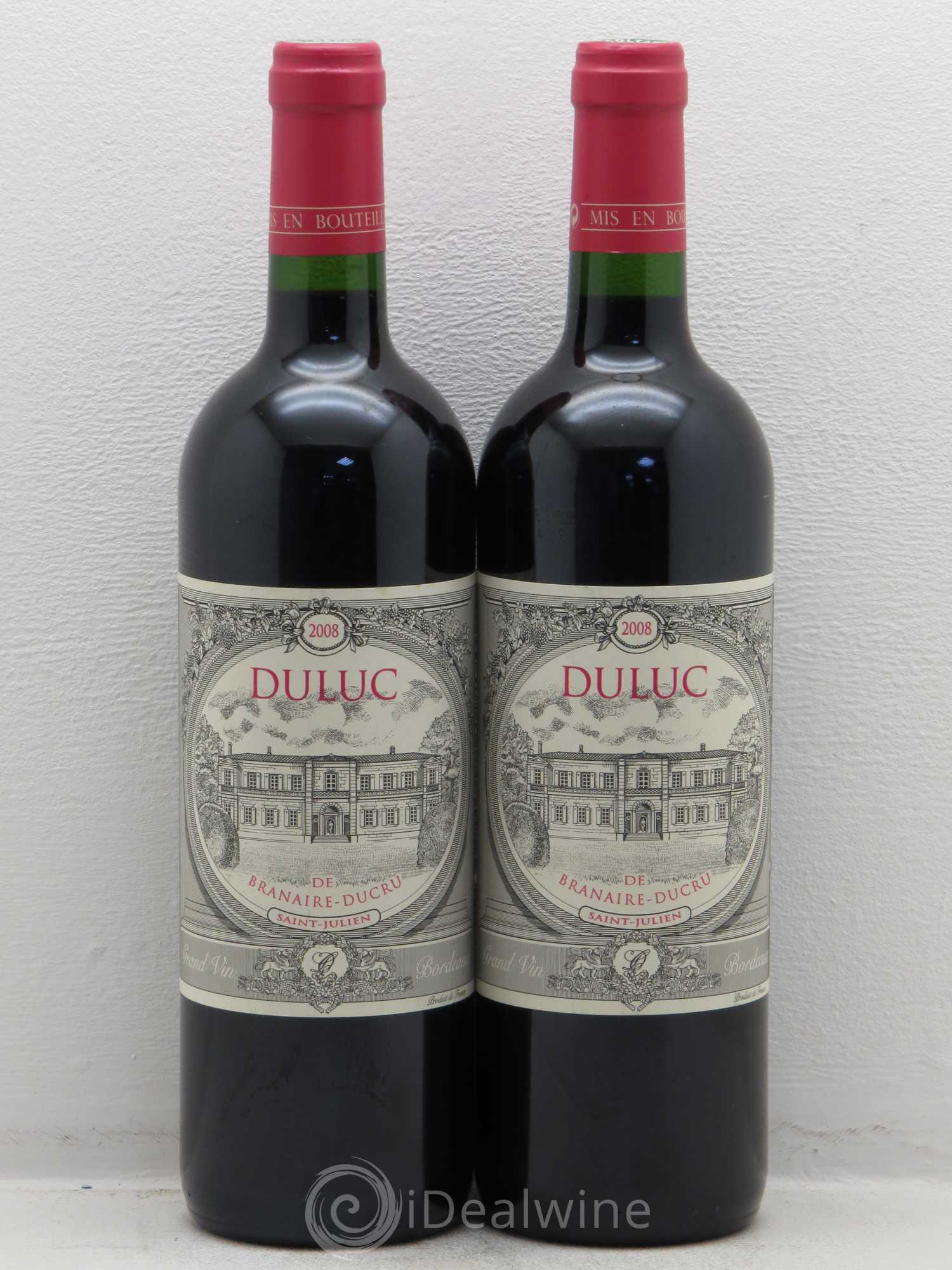 Duluc de Branaire Second Vin 2008 - Lot de 2 bouteilles - 0