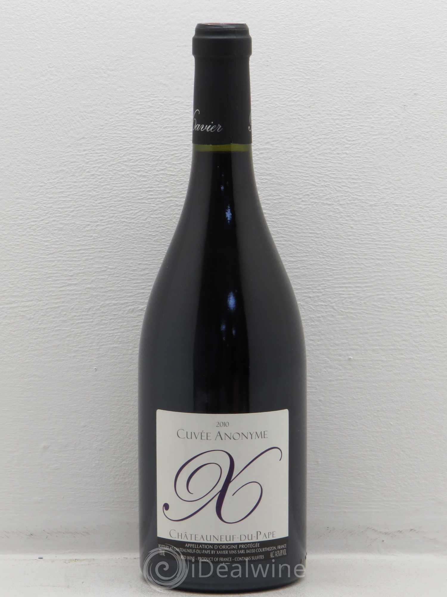 Châteauneuf-du-Pape Cuvée Anonyme Xavier Vins 2010 - Posten von 1 Flasche - 0