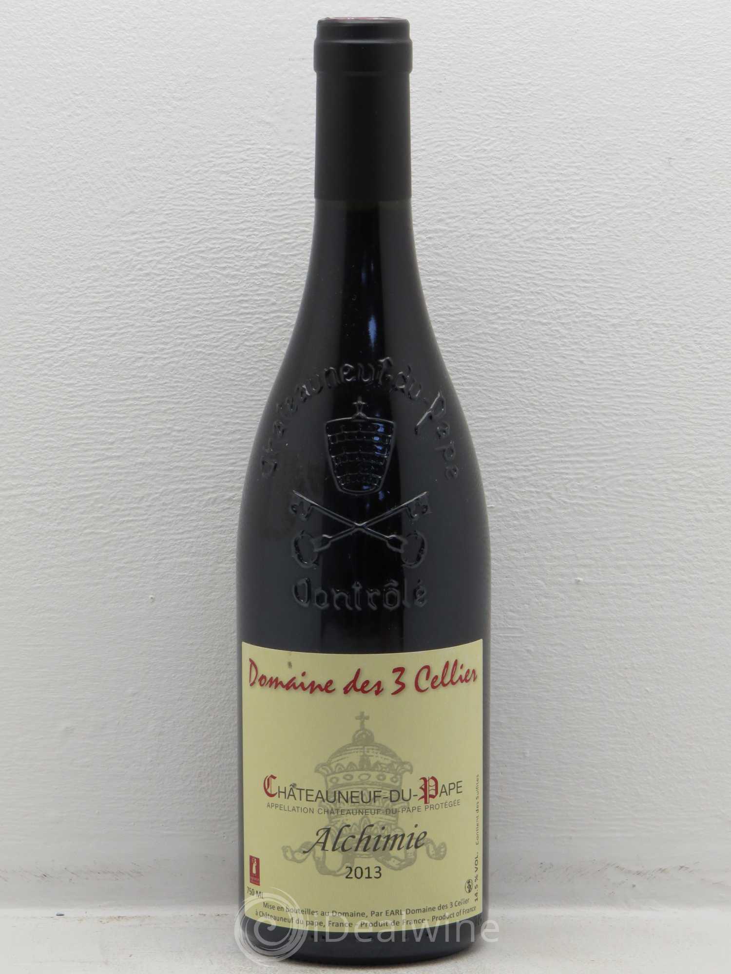 Châteauneuf-du-Pape Alchimie Domaine des 3 Celliers 2013 - Posten von 1 Flasche - 0