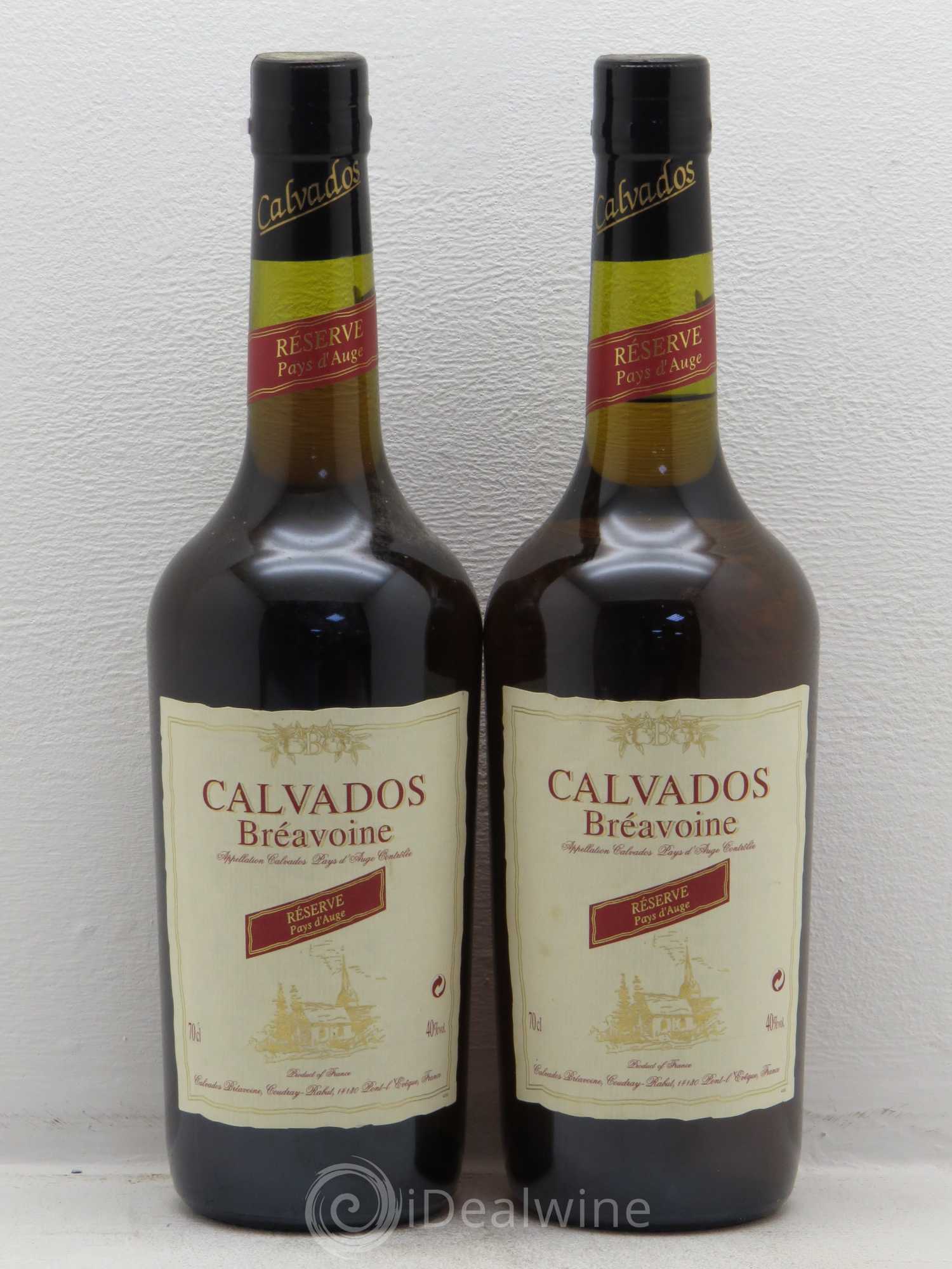 Calvados Pays d'Auge réserve Michel Breavoine - Posten von 2 Flaschen - 0