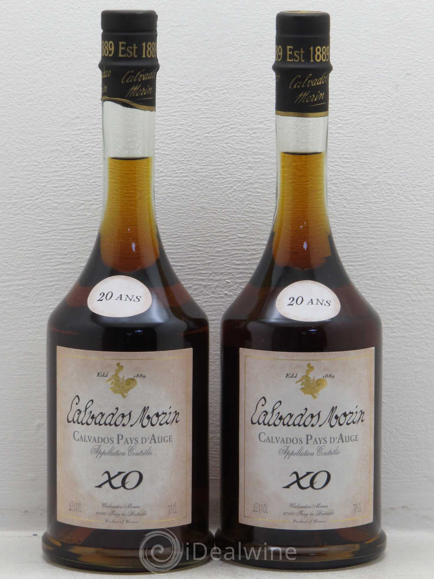Calvados Pays d'Auge XO Morin 20ans - Posten von 2 Flaschen - 0