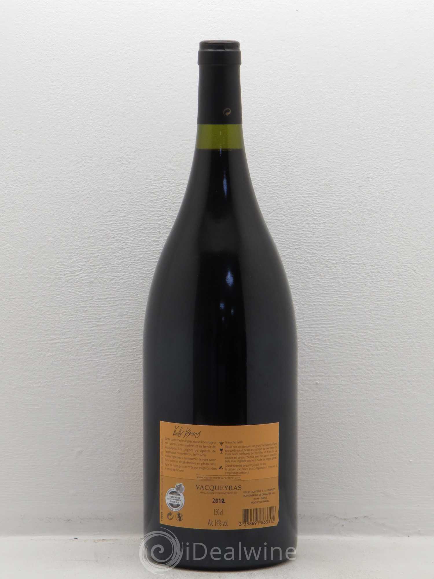 Vacqueyras Vieilles vignes - Cave de Vacqueyras 2012 - Posten von 1 Magnum - 1