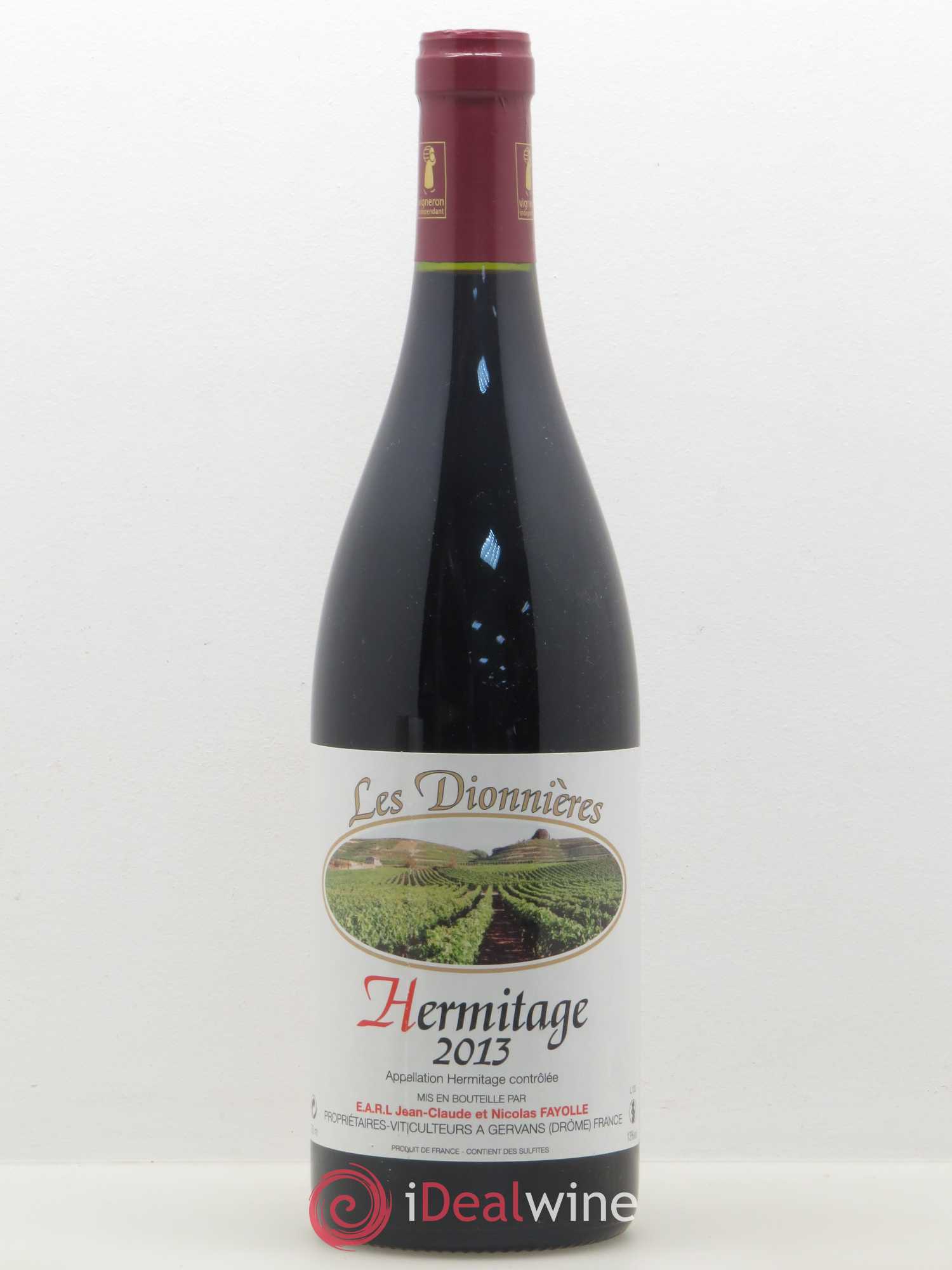 Hermitage Les Dionneres Domaine Jean Claude et Nicholas Fayolle 2013 - Posten von 1 Flasche - 0