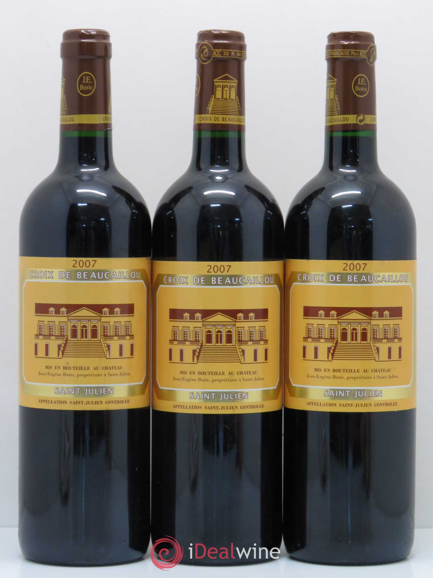 La Croix de Beaucaillou Second Vin 2007 - Lot de 3 bouteilles - 0