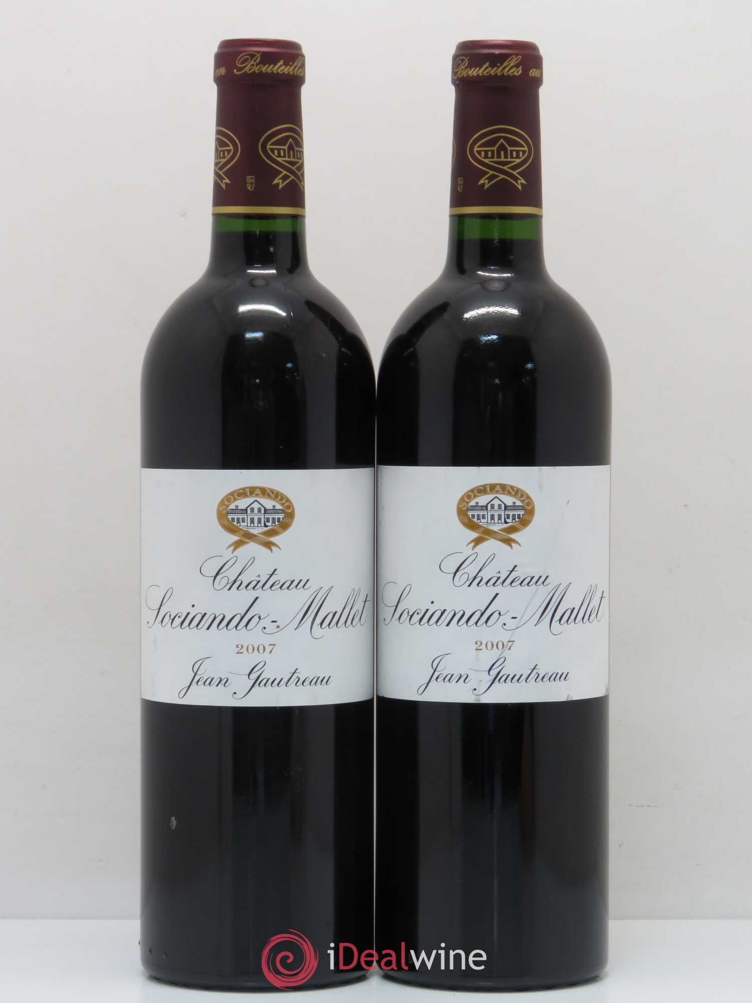 Château Sociando Mallet 2007 - Lot de 2 bouteilles - 0
