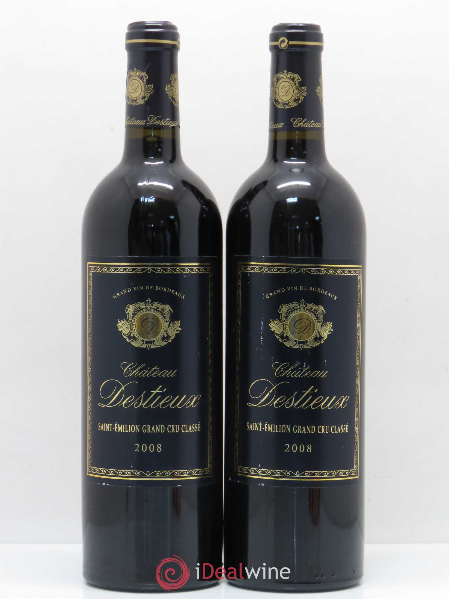 Château Destieux Grand Cru Classé 2008 - Lot de 2 bouteilles - 0