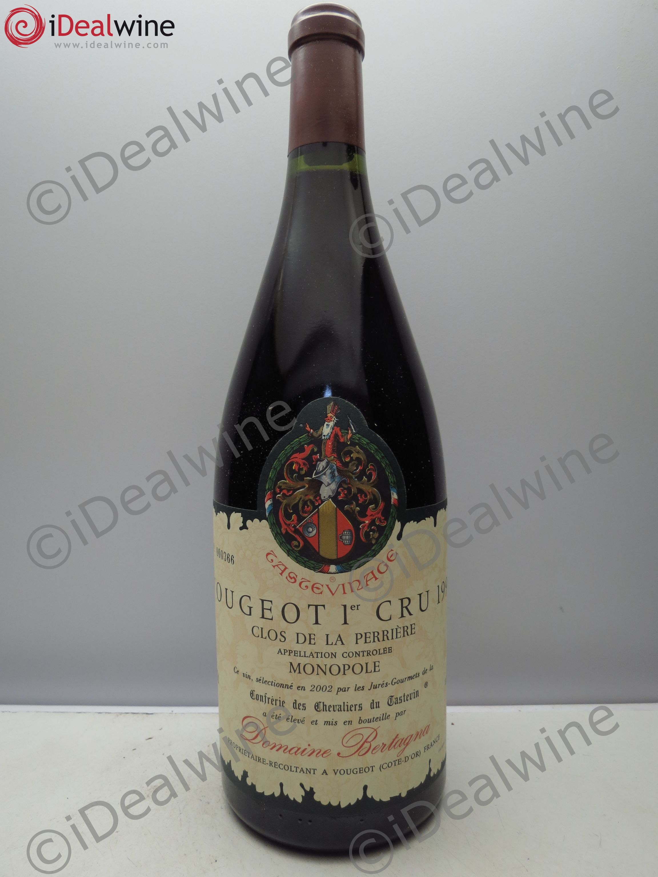 Vougeot 1er Cru Clos de la Perrière. Domaine Bertagna. Tastevinage 1999 - Posten von 1 Magnum - 0