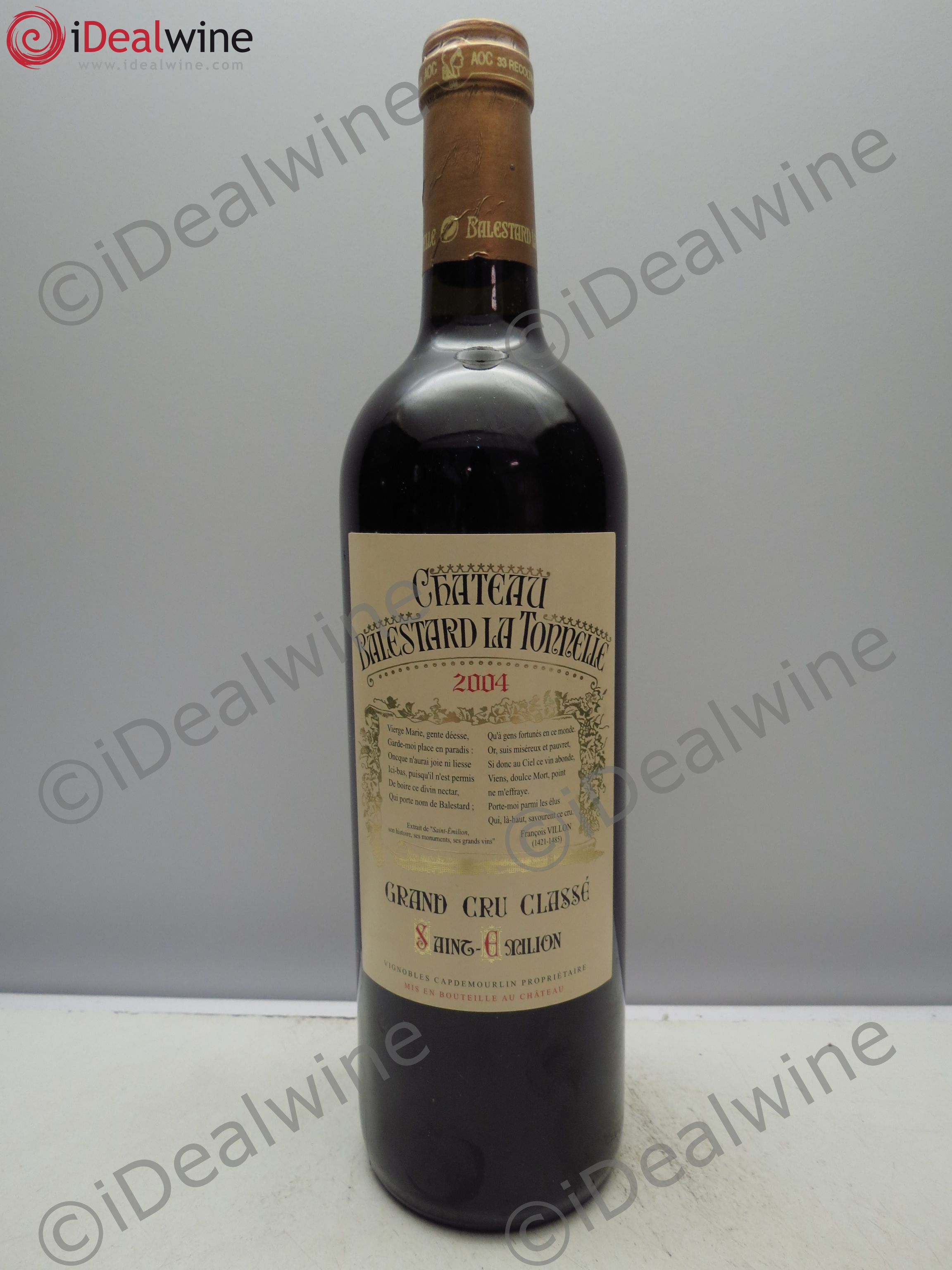 Château Balestard la Tonnelle Grand Cru Classé 2004 - Lot de 1 bouteille - 0
