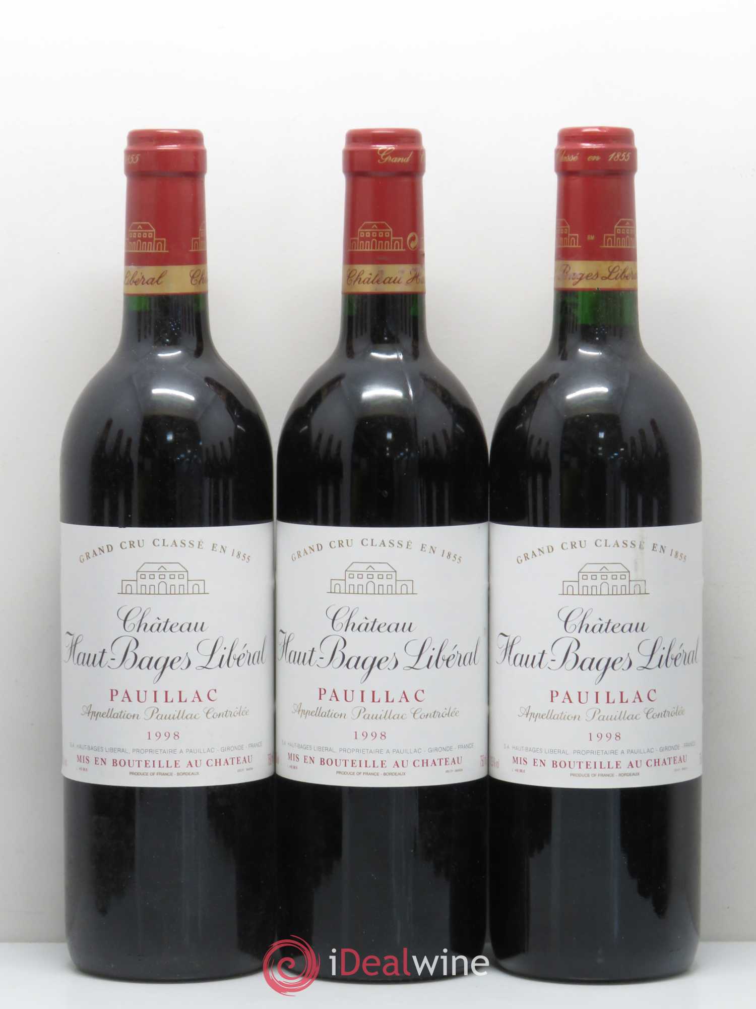 Château Haut Bages Libéral 5ème Grand Cru Classé 1998 - Lot de 12 bouteilles - 1